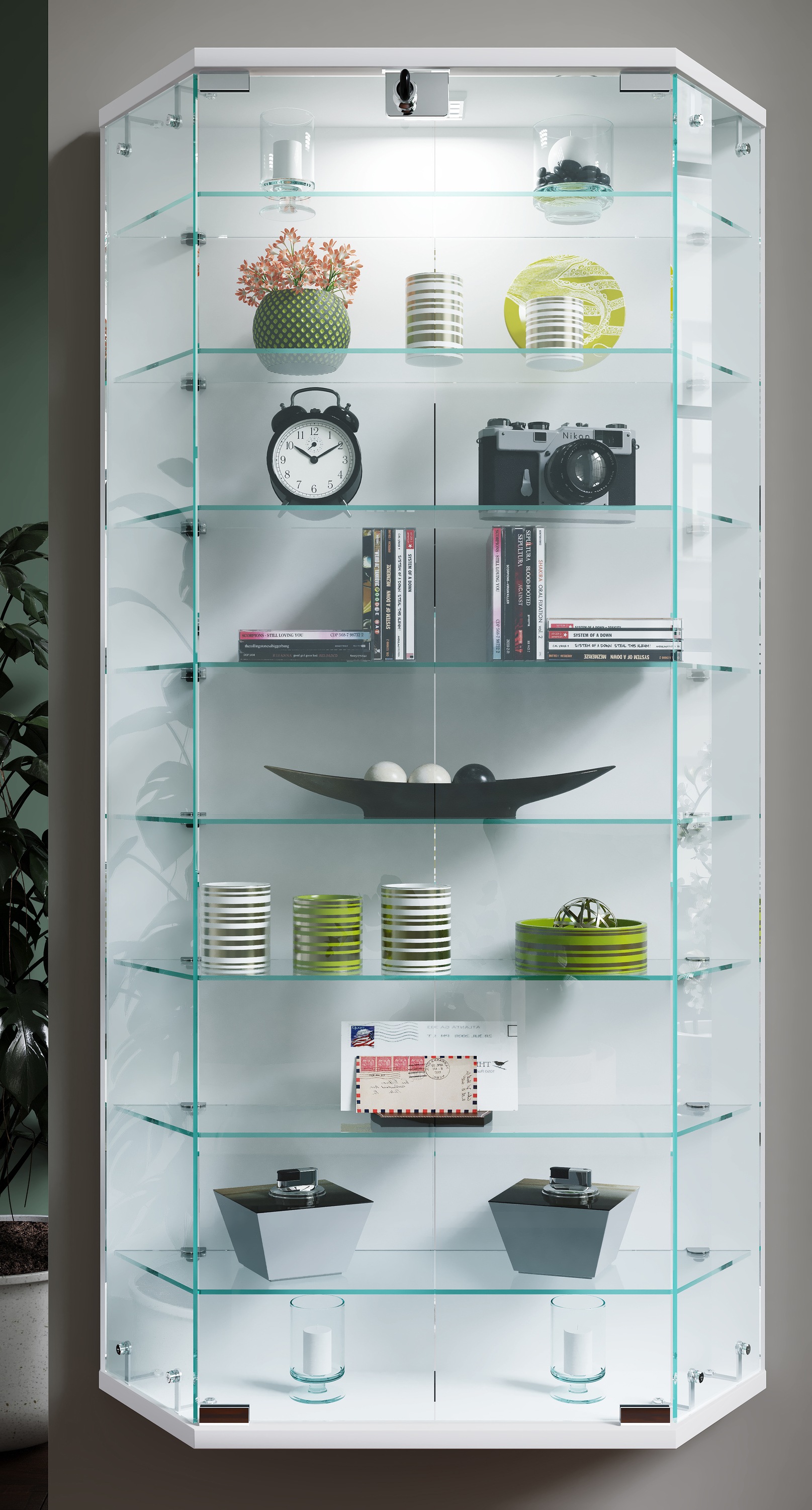 VCM Wandregal »Wandvitrine Hängevitrine Glasvitrine Benila XL«