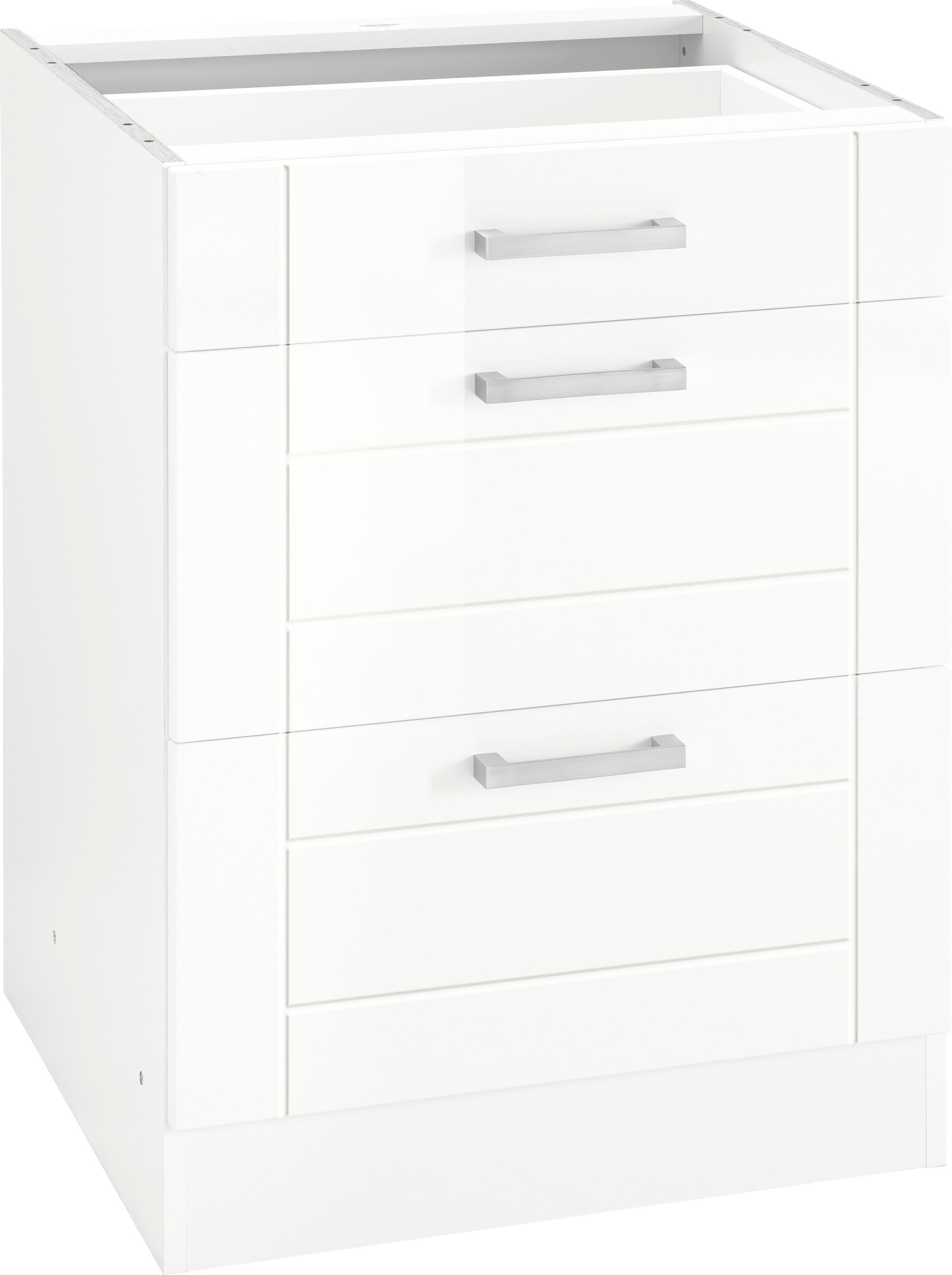 KOCHSTATION Auszugsunterschrank »KS-Tinnum«, 60 cm breit, MDF-Fronten, Metallgriff, 1 Schubkasten, 2 Auszüge
