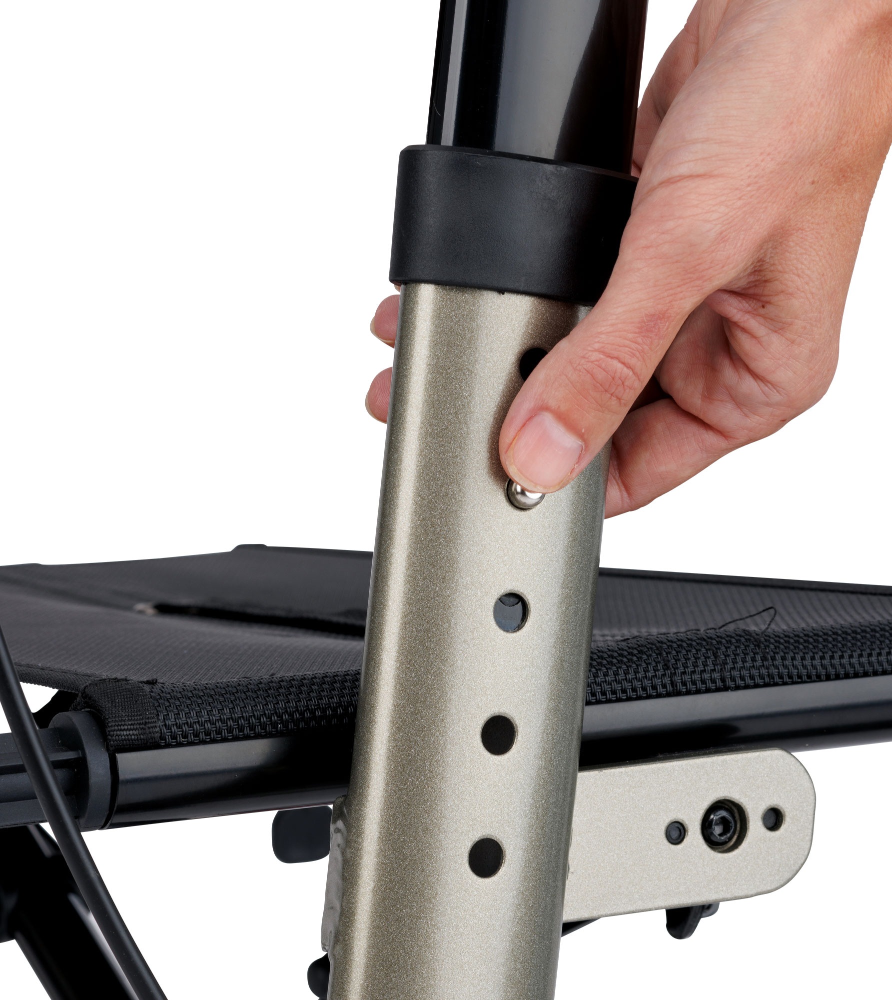 Bischoff & Bischoff Rollator »Capero Rollator«, faltbare Senioren Gehhilfe mit Rückengurt, Tasche und Stockhalter