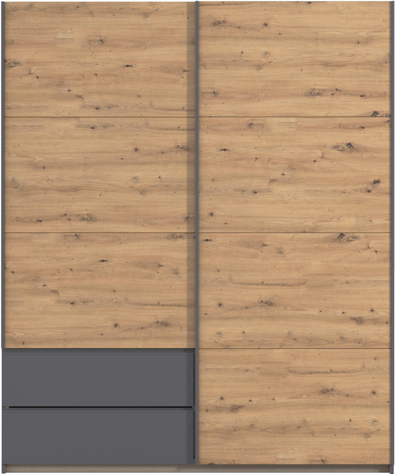 rauch Schwebetürenschrank »Kleiderschrank Schrank Garderobe Wäscheschrank SEVILLA«, (in 3 verschiedenen Ausstattungen BASIC/CLASSIC/PREMIUM), Metall-Griffleisten alufarben oder Graumetallic MADE IN GERMANY