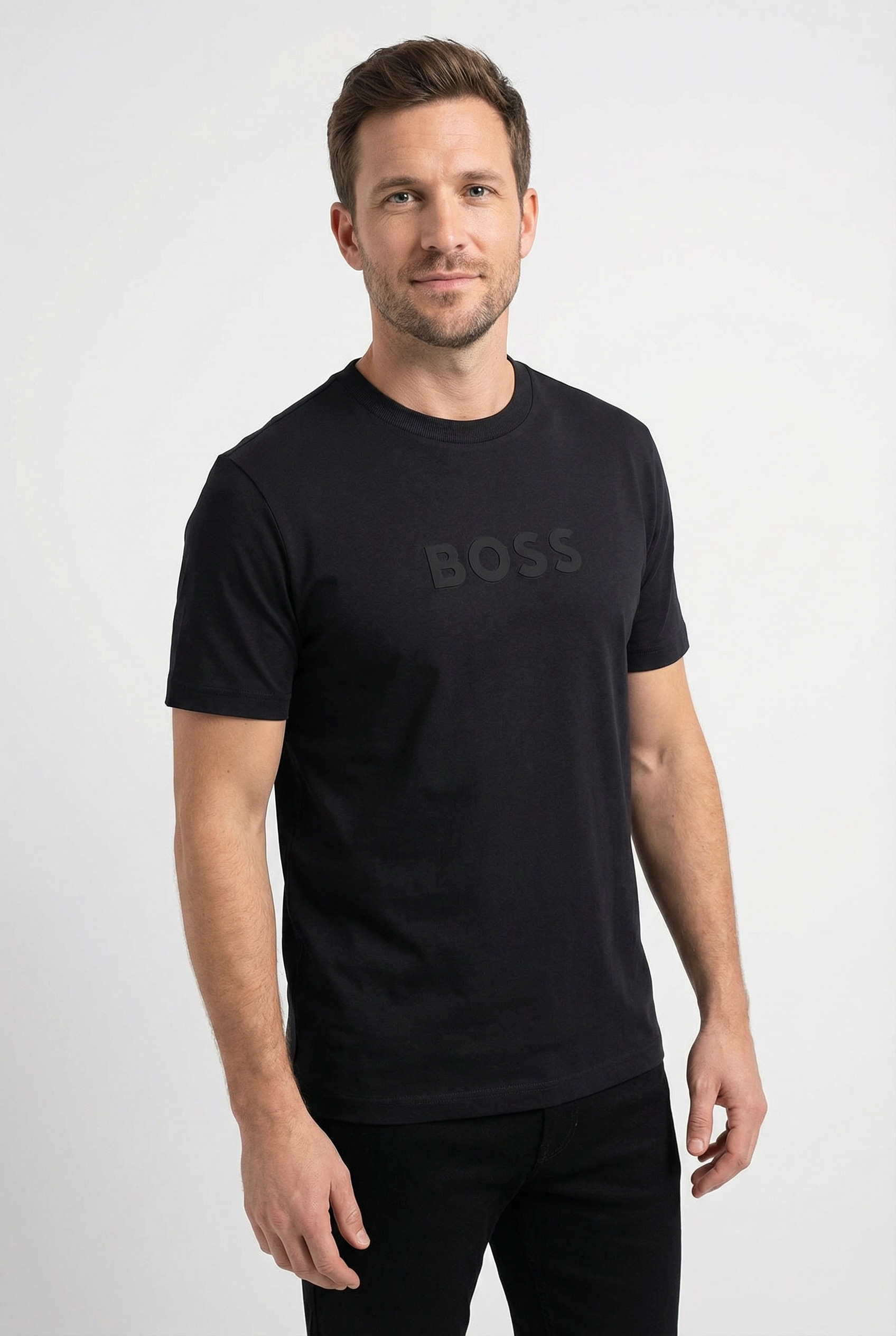 BOSS GREEN T-Shirt "TS Logo" reine Baumwolle, Regular Fit, Rundhalsausschnitt