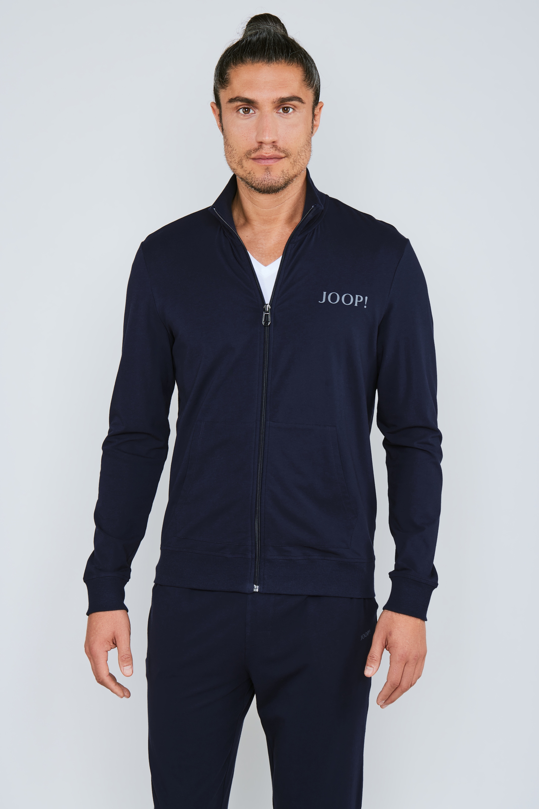 JOOP Sweatjacke "Comfort", Stehkragen, Regular Fit, geteilte Kängurutaschen günstig online kaufen