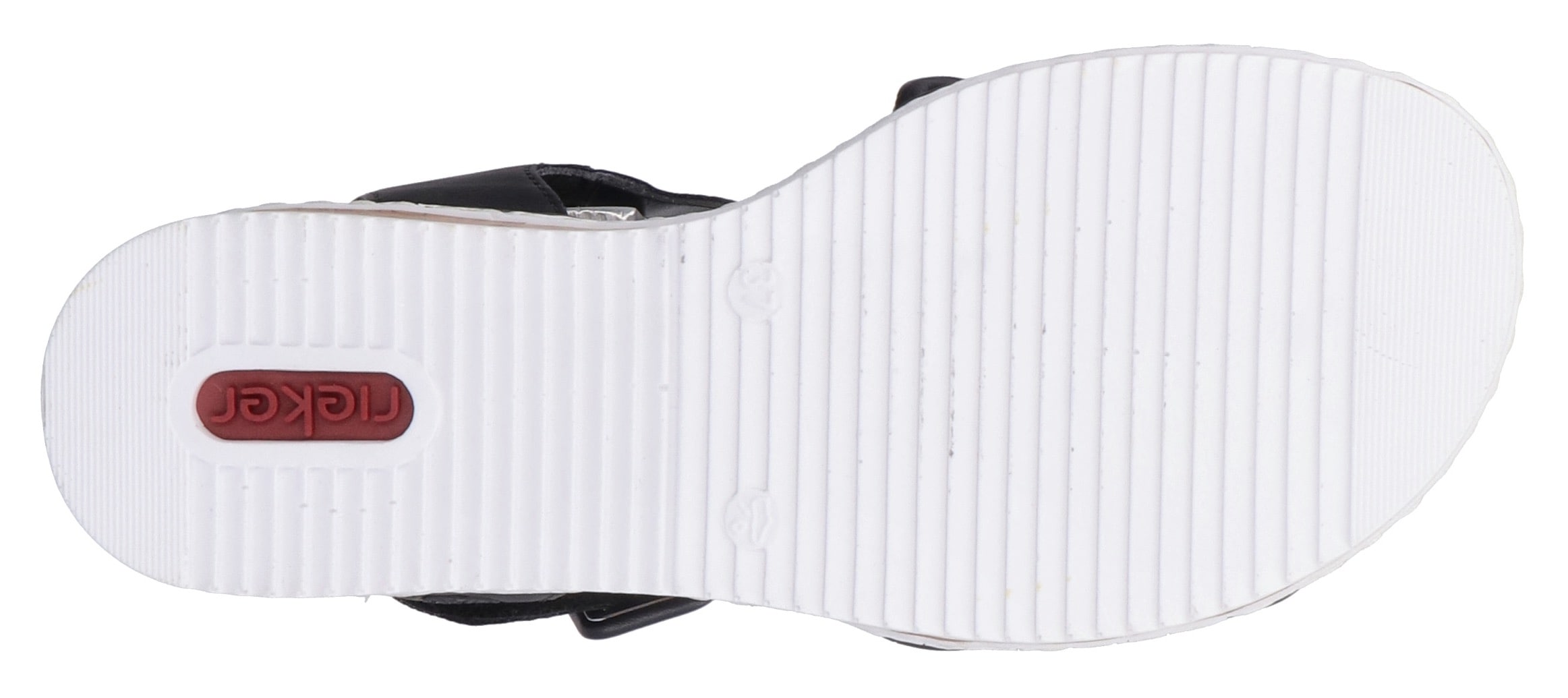 Rieker Sandalette, Keilsandale, Sommerschuh, Urlaubsschuh mit Klettriemchen