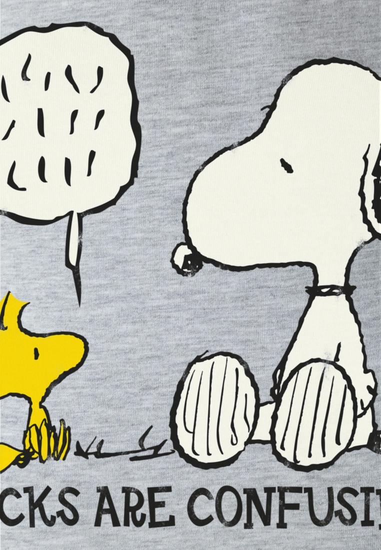für niedlichem kaufen Peanuts«, - T-Shirt BAUR Snoopy-Frontprint »Snoopy mit | LOGOSHIRT