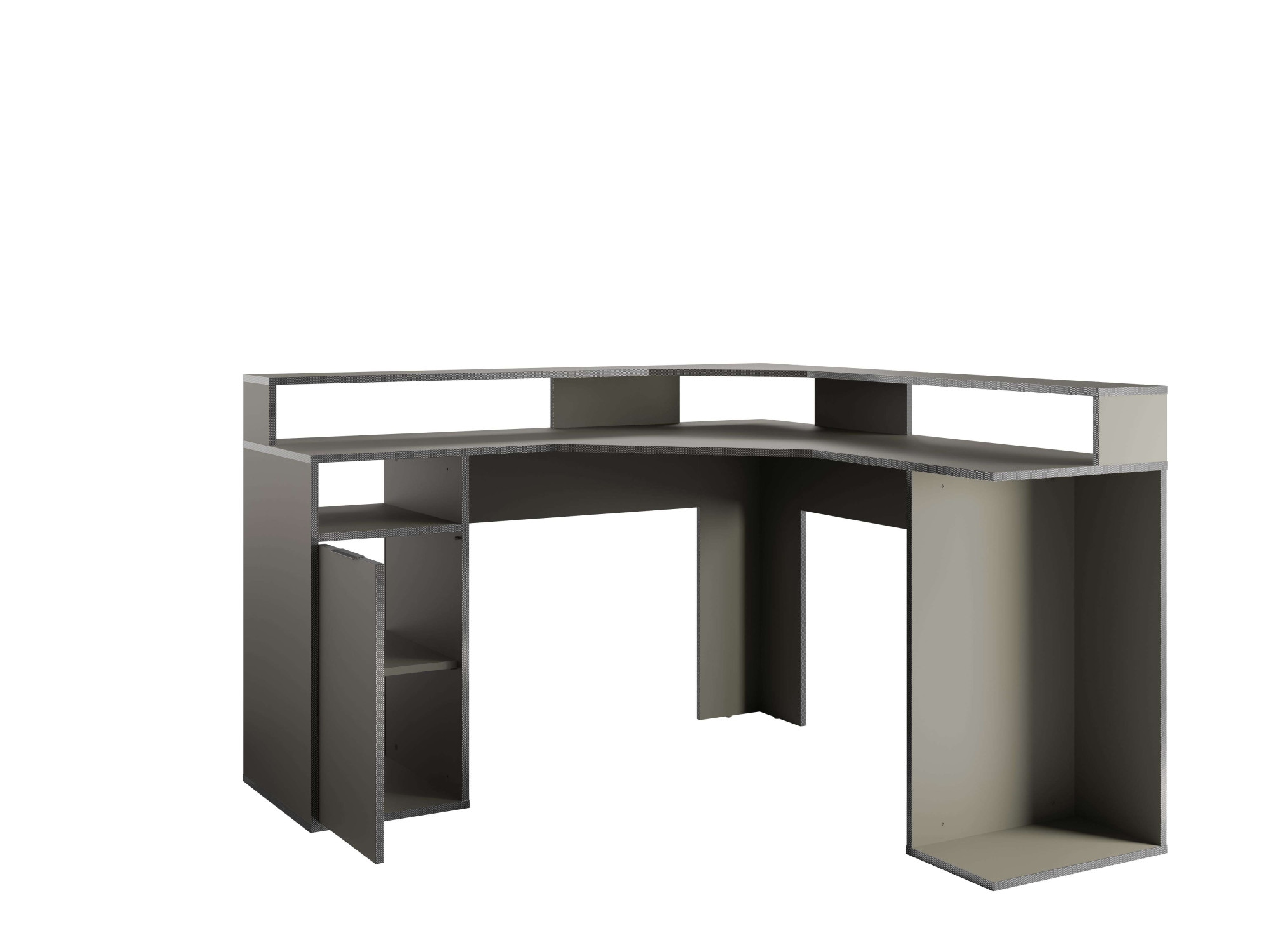INOSIGN Eckschreibtisch »Omaha«, Gamingtisch mit Tür, Towerfach und Monitorablage, Breite 139 cm