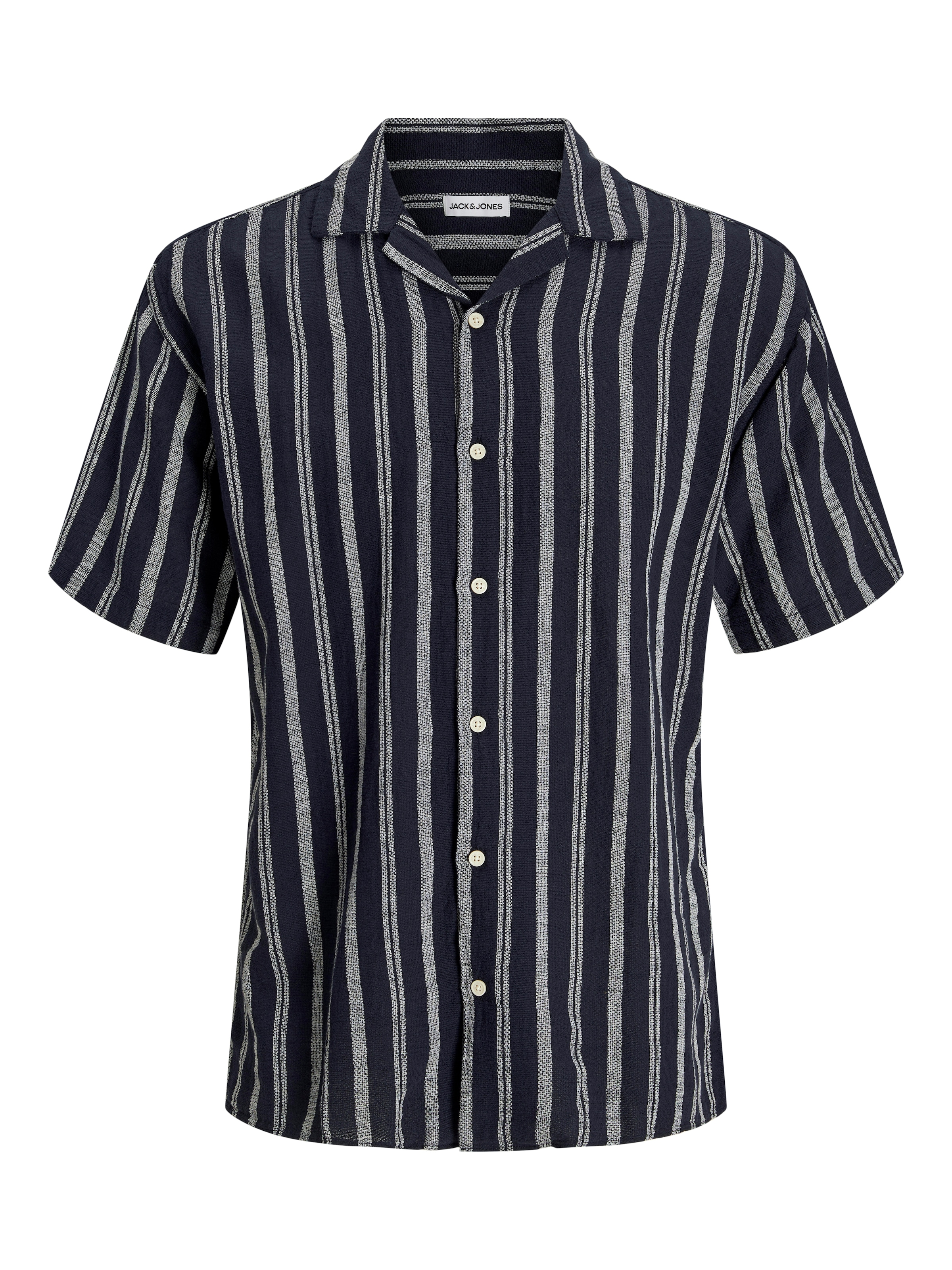 Jack & Jones Kurzarmhemd »JJEENZO STRIPE RESORT SHIRT SS SN« mit Streifen Muster