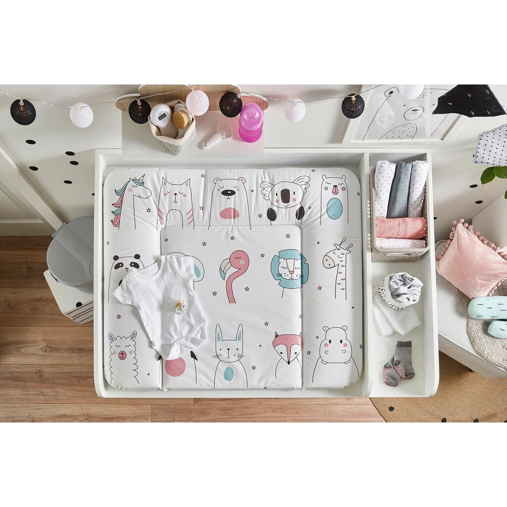 Rotho Babydesign Wickelauflage »Happy Faces«, Made in Europe