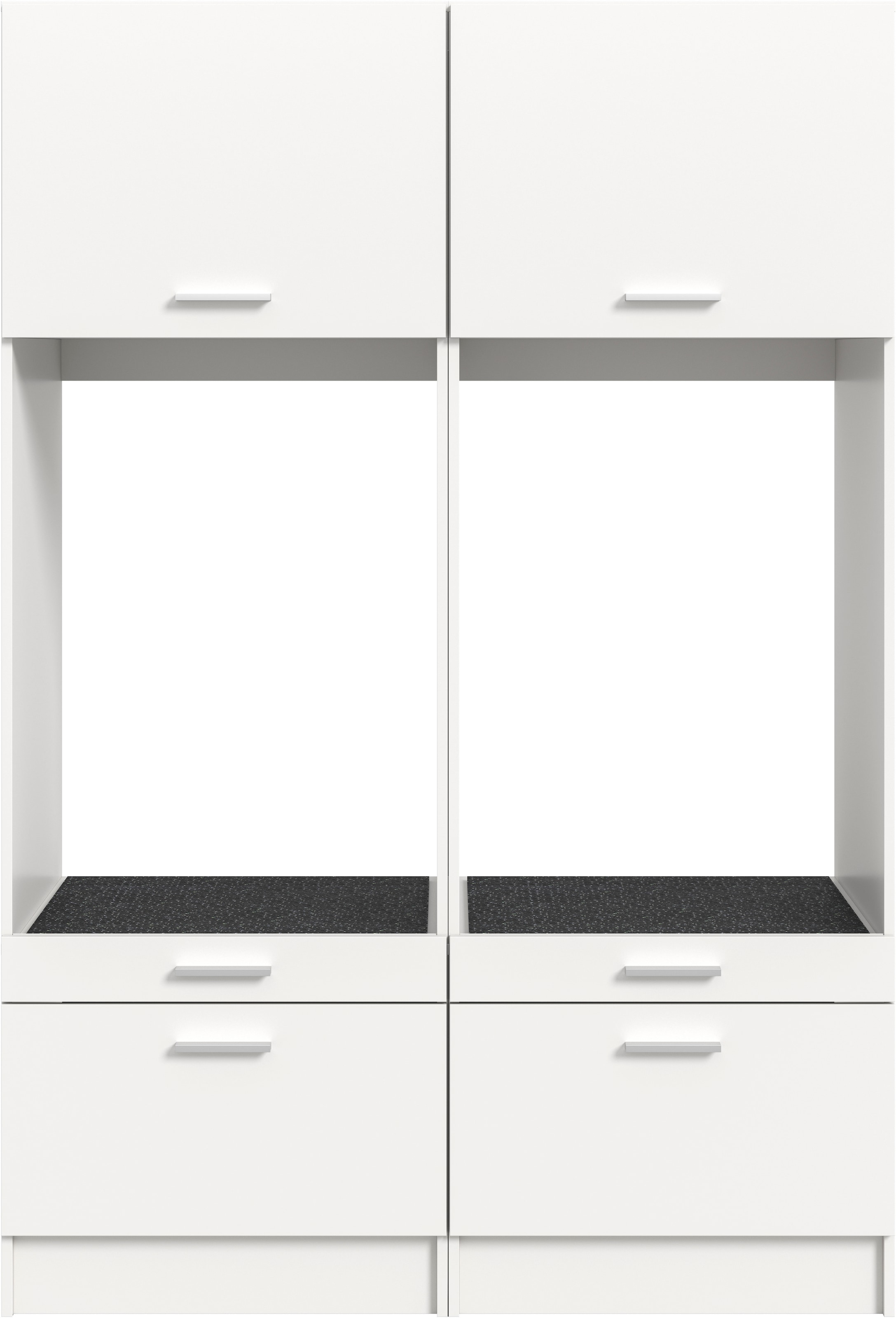 welltime Badmöbel-Set »FALAS, TOPSELLER!, 2-teilig, Hauswirtschaftsraum Set, Breite 133 cm«, (Set, 2 St., bestehend aus: 2x Waschmaschinenumbauschrank, in verschiedenen Farben), Kombination, Waschmaschinenumbau, Waschmaschinenschrank, Wäschekammer