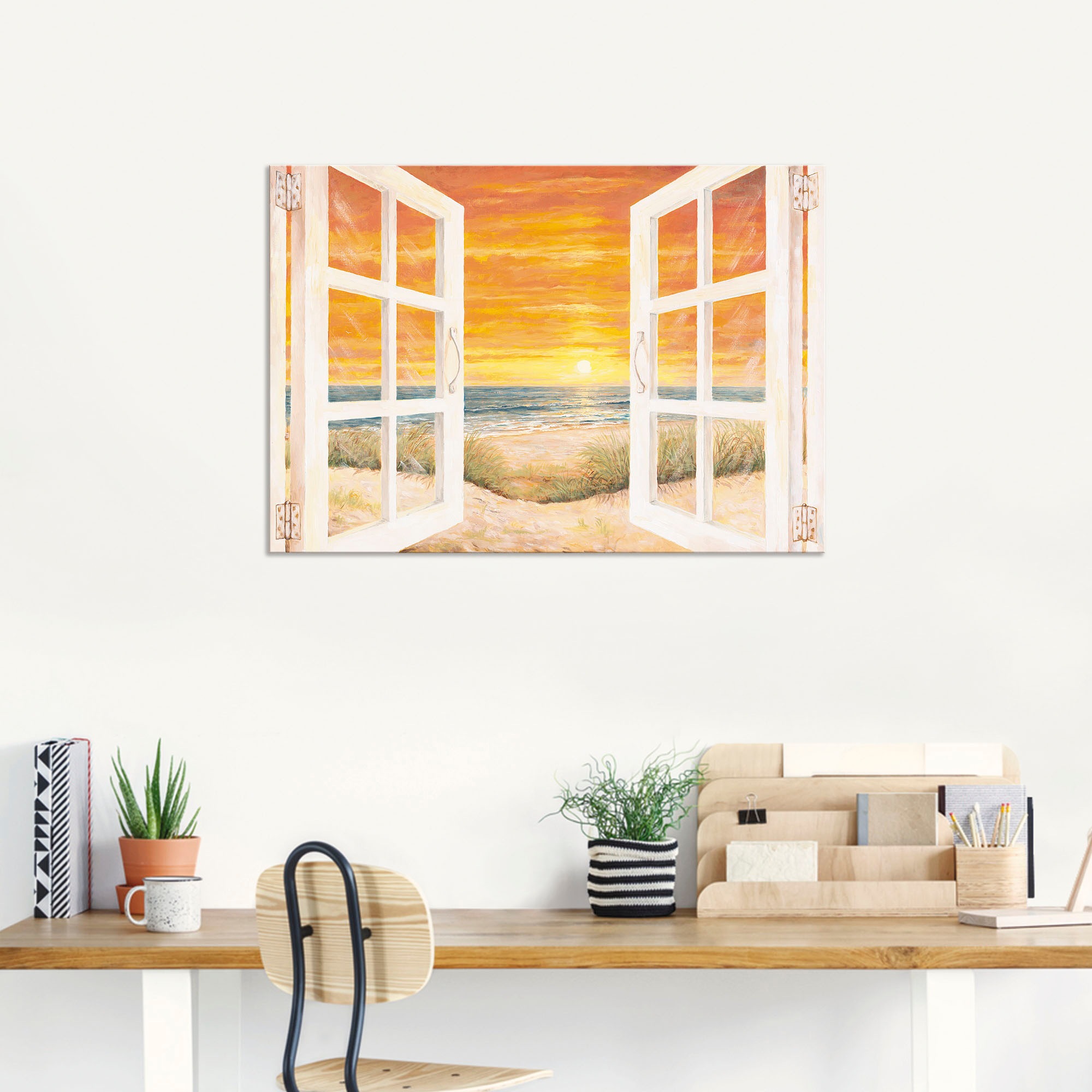 Artland Wandbild »Fenster zum Meer«, Meer Bilder, (1 St.), als Alubild, Outdoorbild, Leinwandbild, Wandaufkleber, versch. Größen