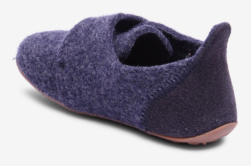 Bisgaard Casual Wool Girls House Shoe Dark Blue 33 3