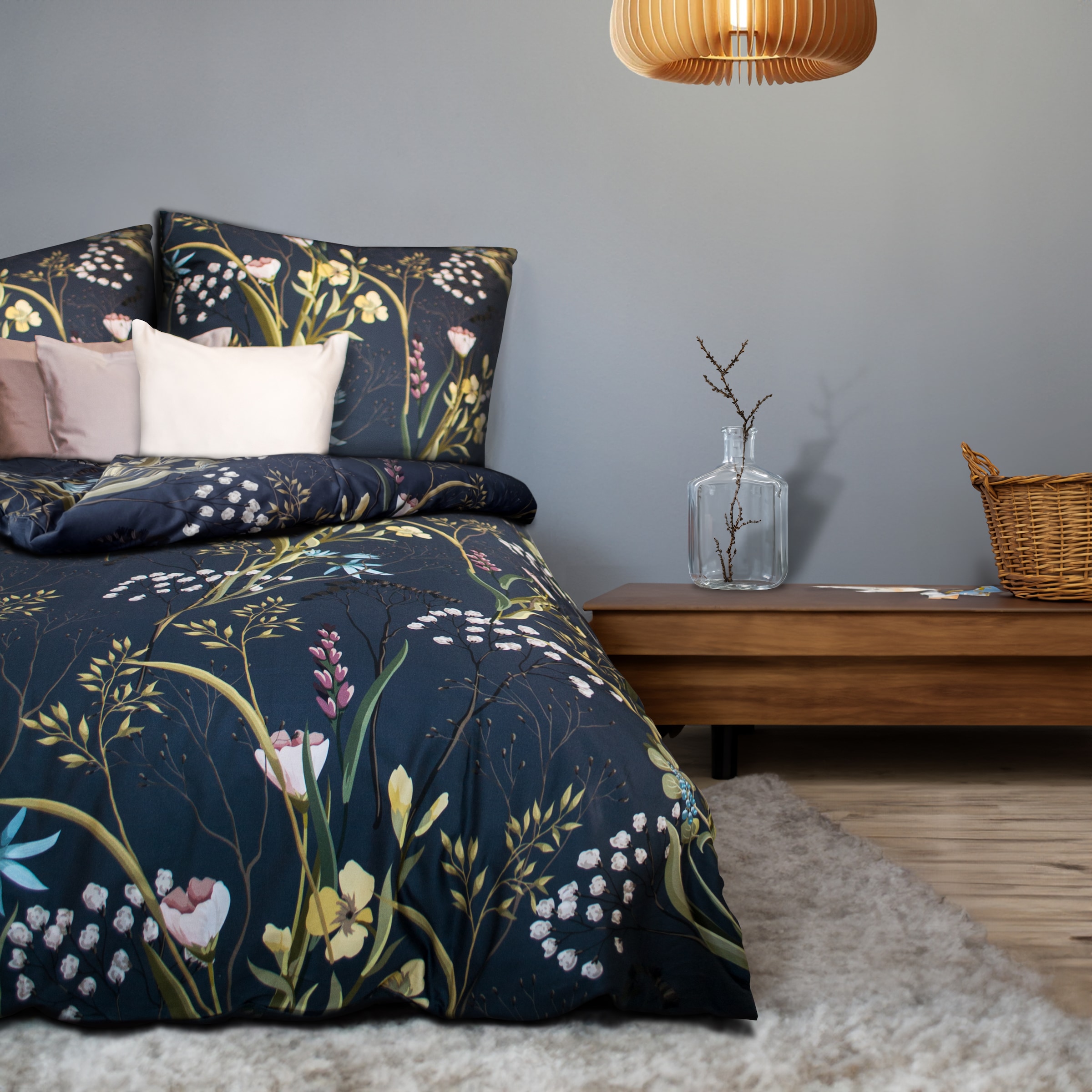 fleuresse Bettwäsche "Bed Art S" 3 tlg. Mako Satin 100% Baumwolle mit Reißv günstig online kaufen