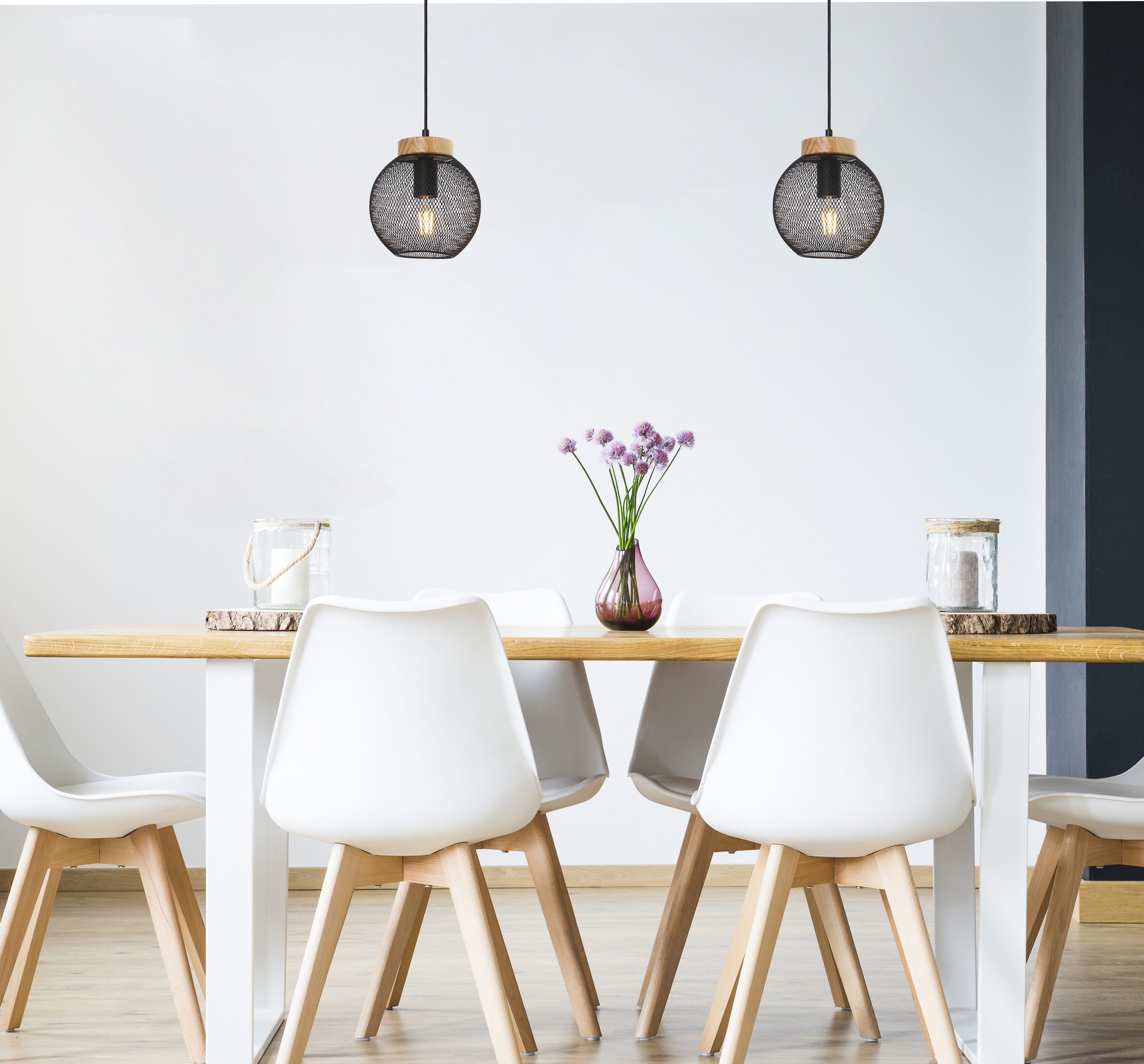 GLOBO LIGHTING Hängeleuchte »PABLO«, Leuchtmittel E27 | ohne Leuchtmittel, Hängelampe/Pendelleuchte/Esszimmer/Wohnzimmer/Esstisch