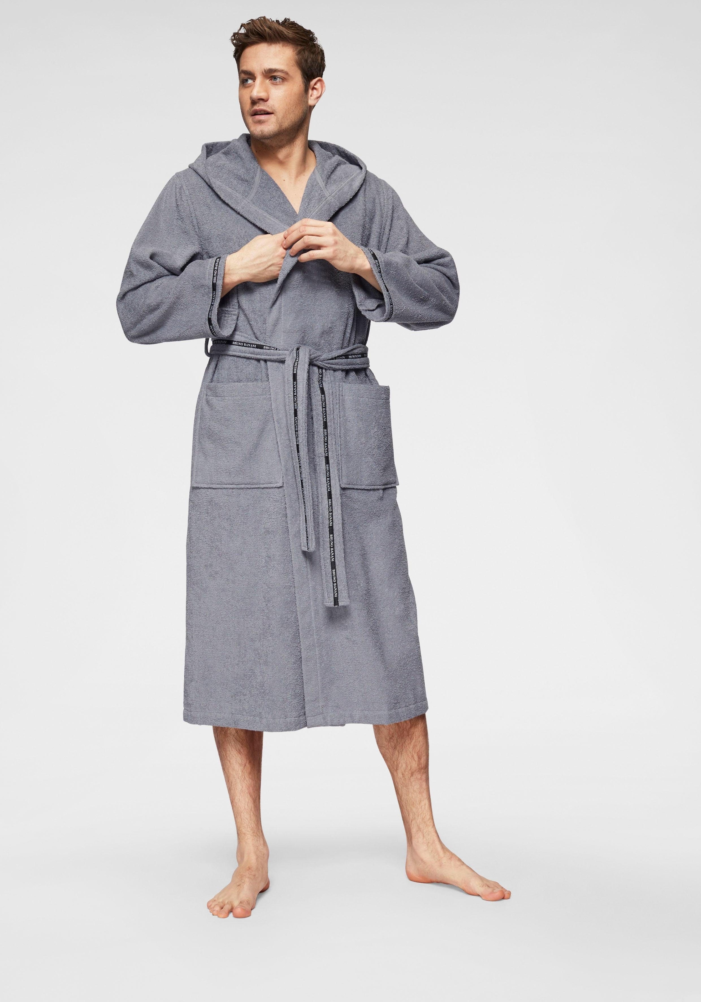 Bruno Banani Herrenbademantel "Danny, Normallänge & Überlänge, auch in extr günstig online kaufen