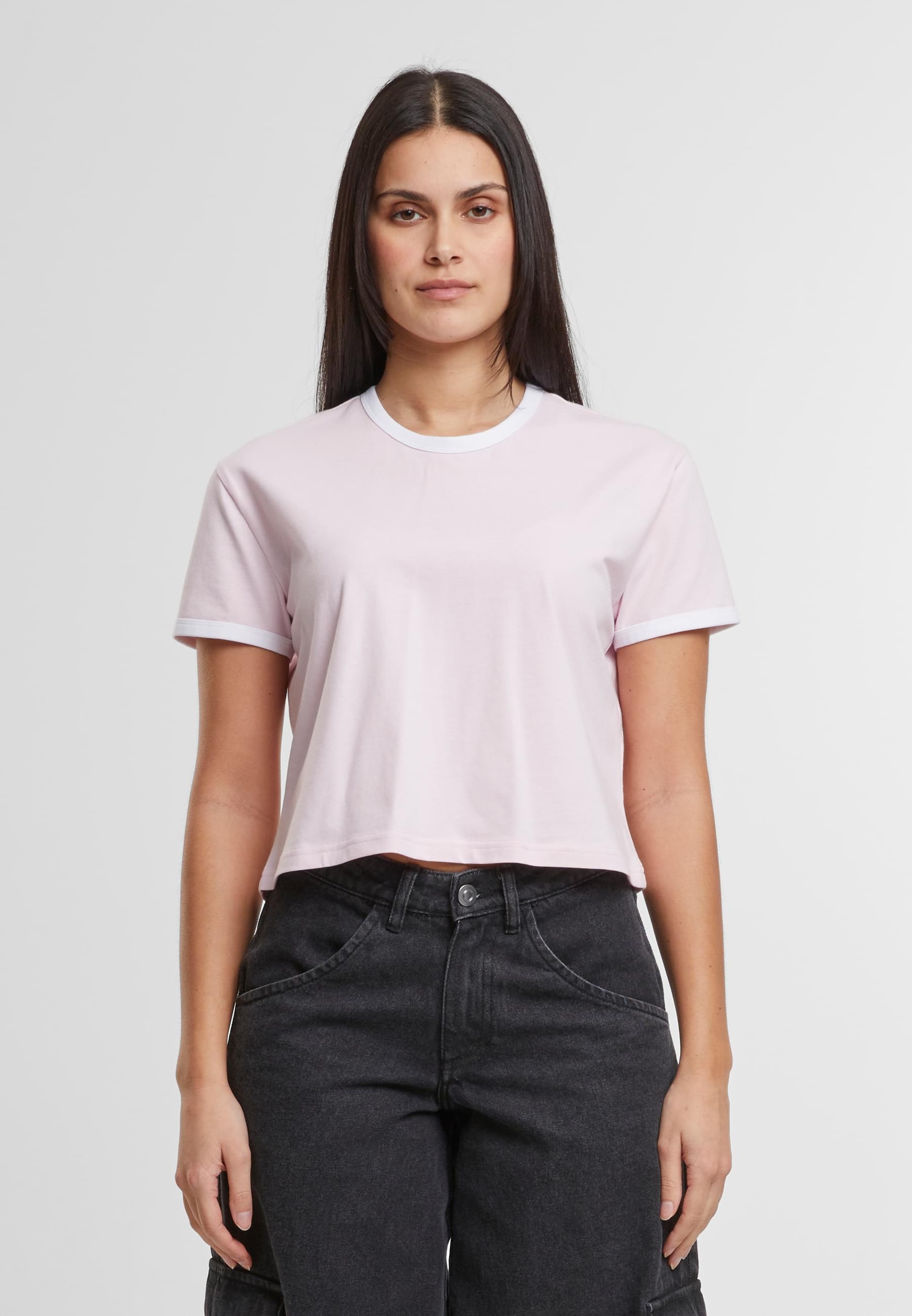 URBAN CLASSICS T-Shirt »Urban Classics Ladies Contrast Retro T-Shirt«, (1 tlg.)