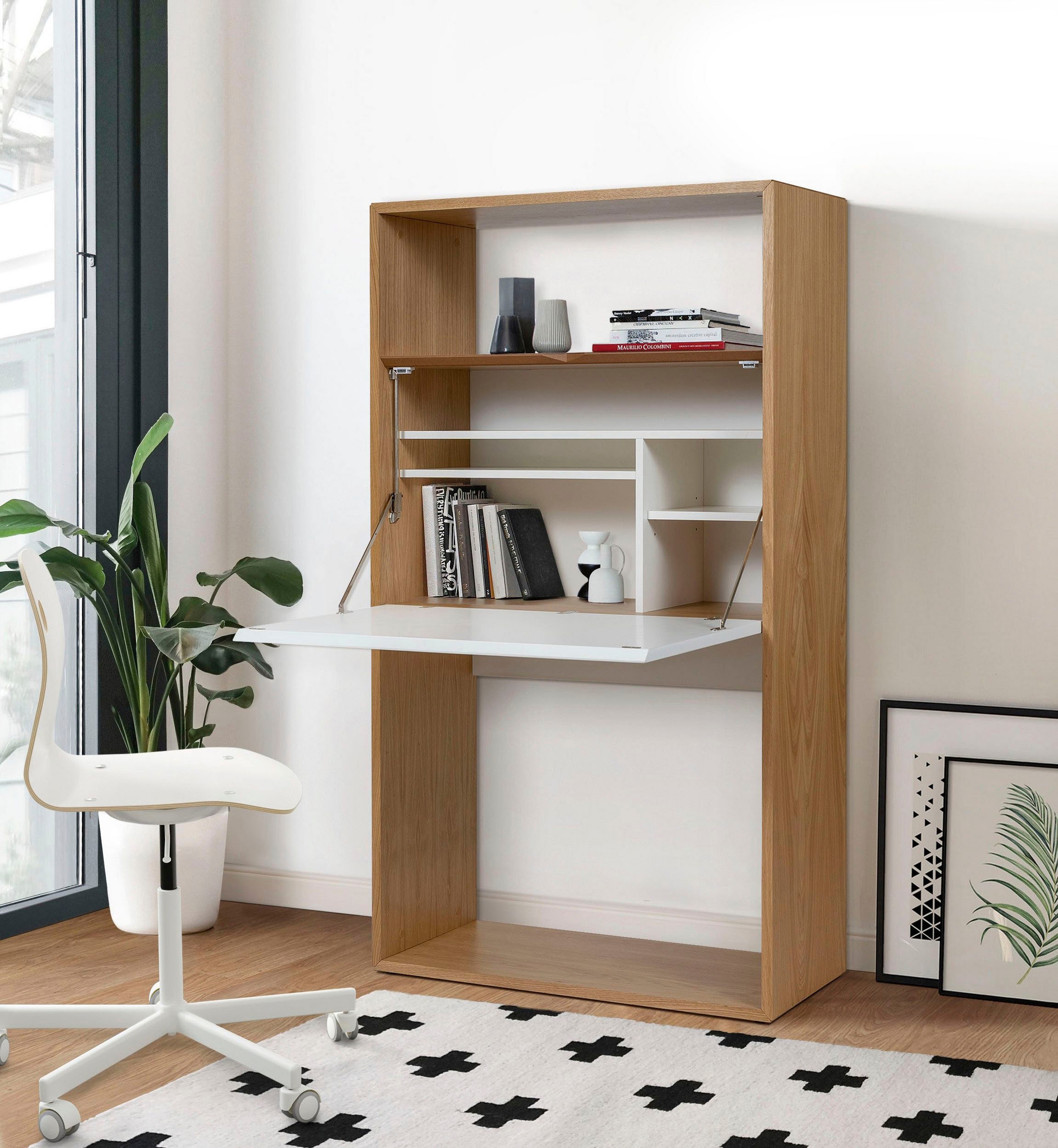 Woodman Wandsekretär "Loma" im skandinavian Design, Breite 90 cm, FSC-zerti günstig online kaufen