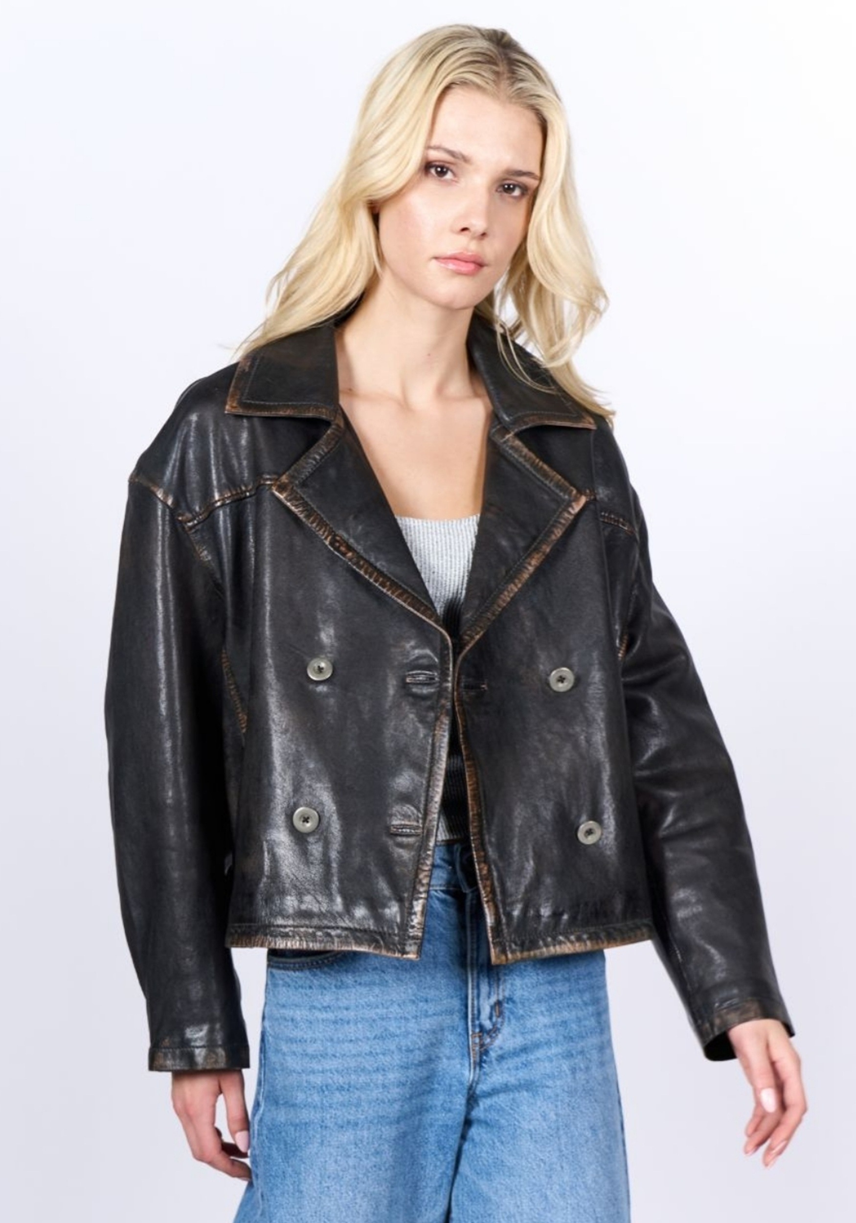 Freaky Nation Lederjacke "Abbie-FN" günstig online kaufen