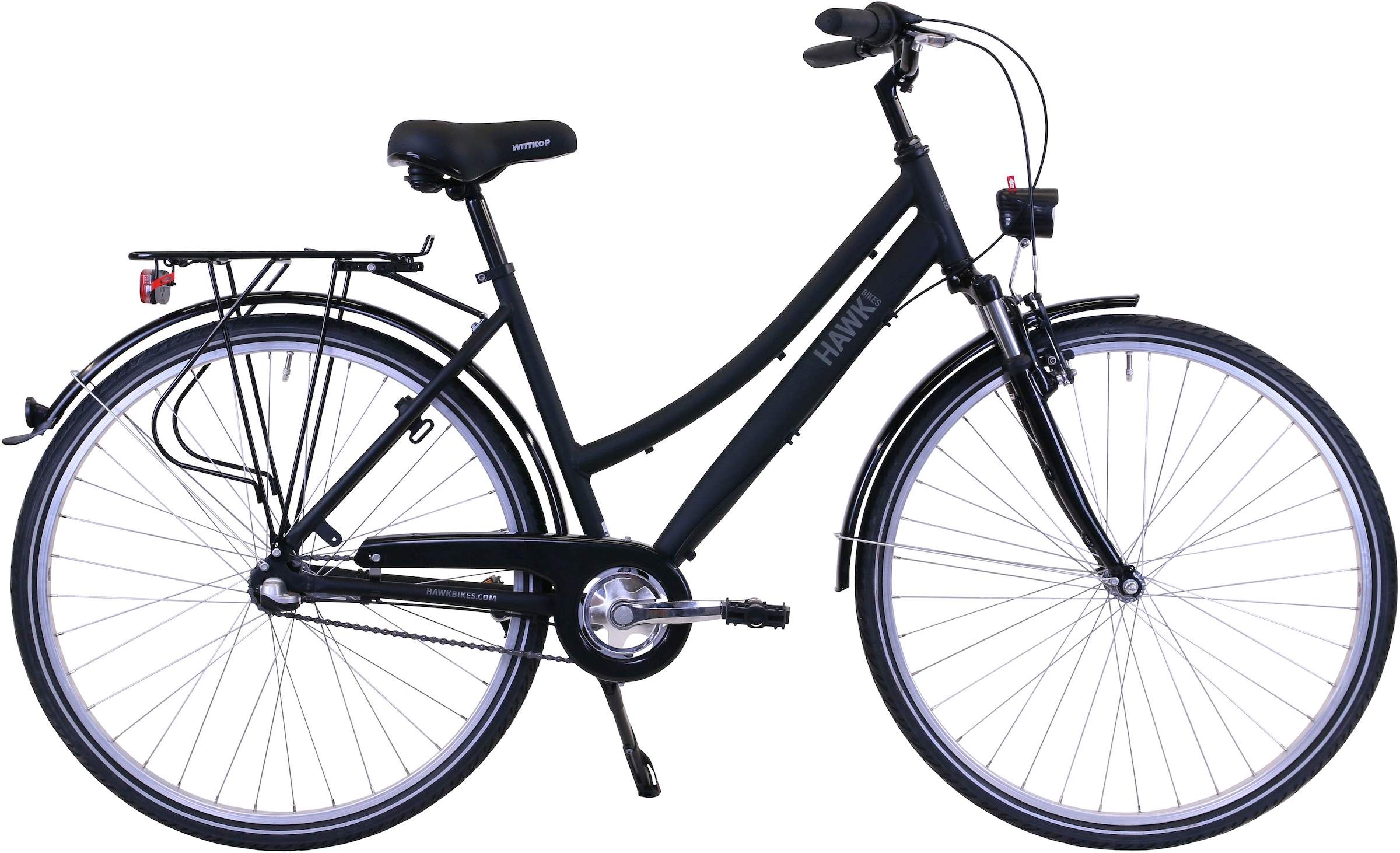 HAWK Bikes Cityrad "Citytrek Lady Premium", 3 Gang, Shimano, Nexus 3-Gang Schaltwerk, für Damen und Herren