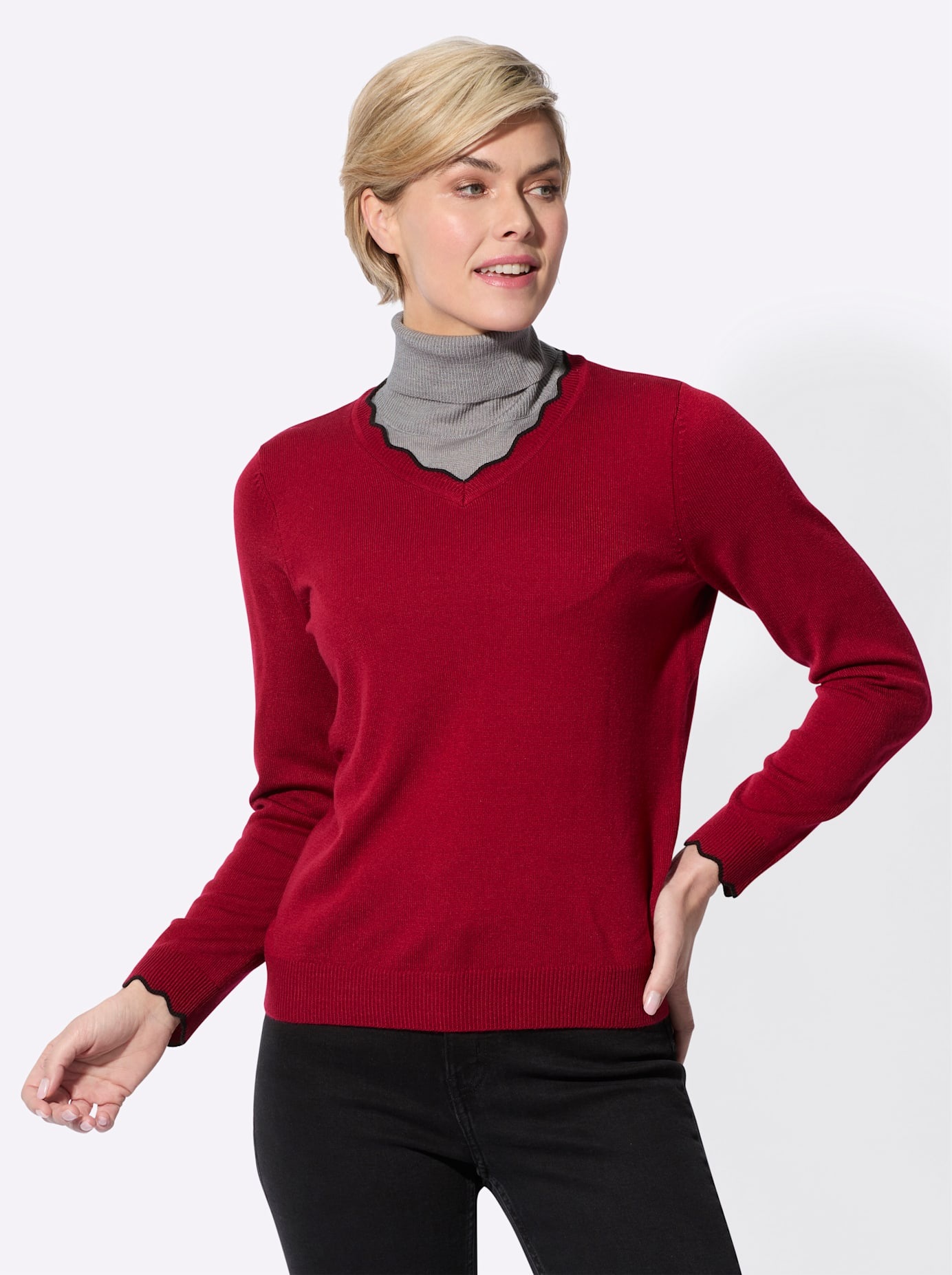 Classic Basics Rollkragenpullover "Rollkragen-Einsatz" günstig online kaufen