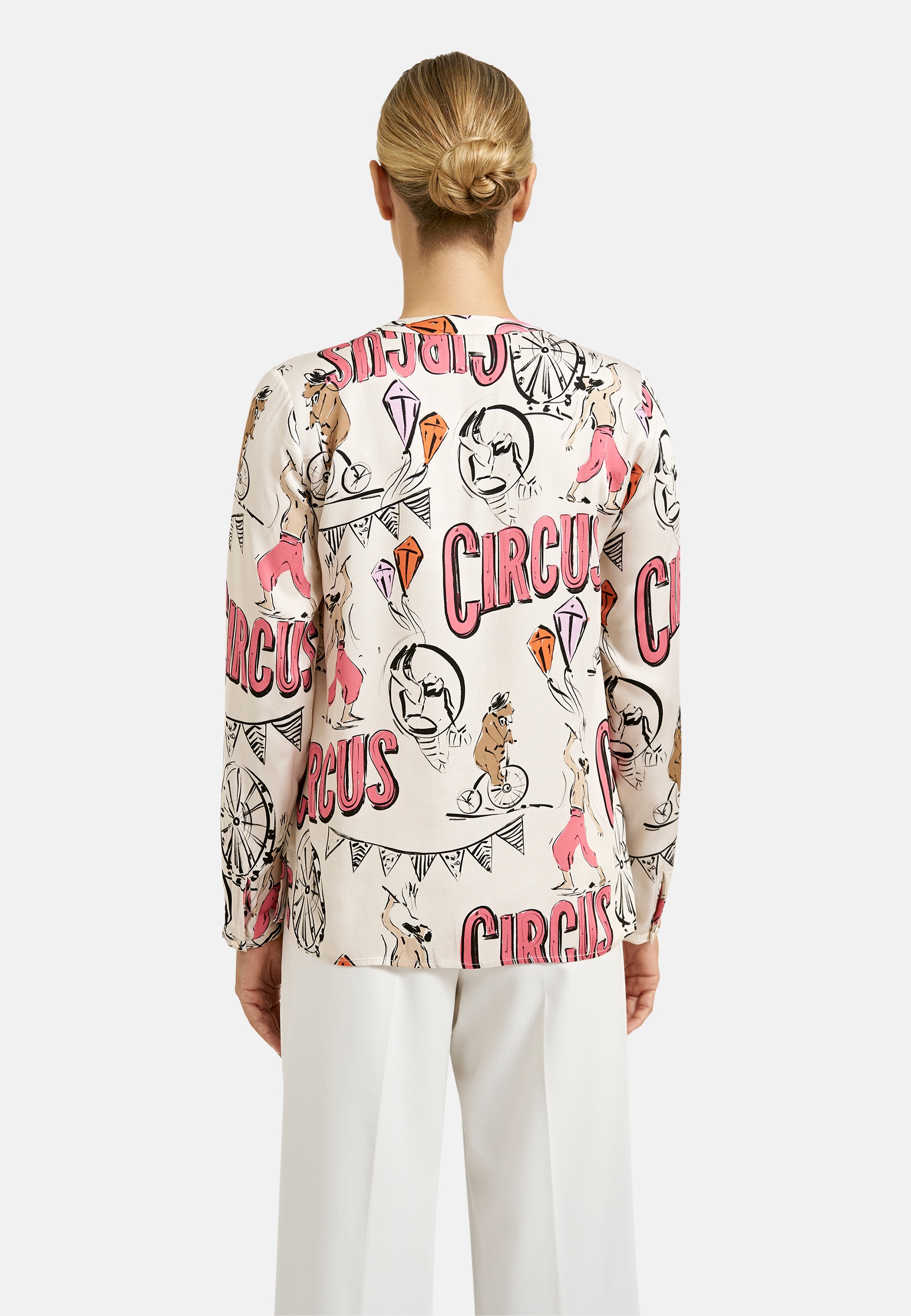 Thumbnail - Milano Italy Langarmbluse mit Kellerfalte im Rücken