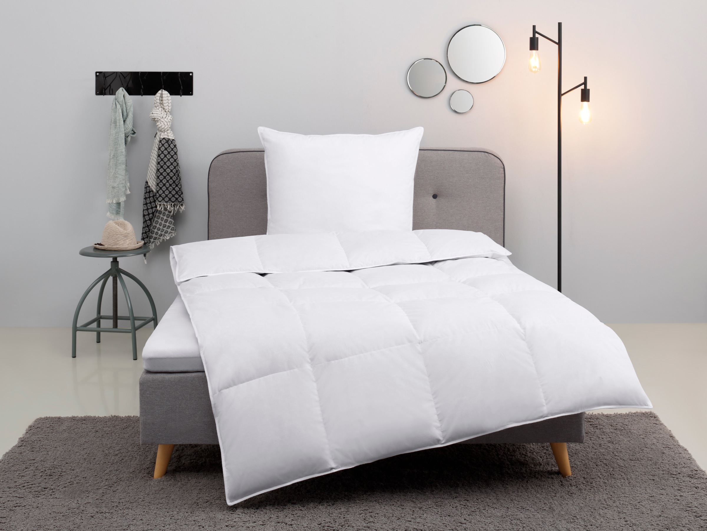 my home Daunenbettdecke + Kopfkissen "Cavanelle Bettdecke 135x200 cm, 155x2 günstig online kaufen