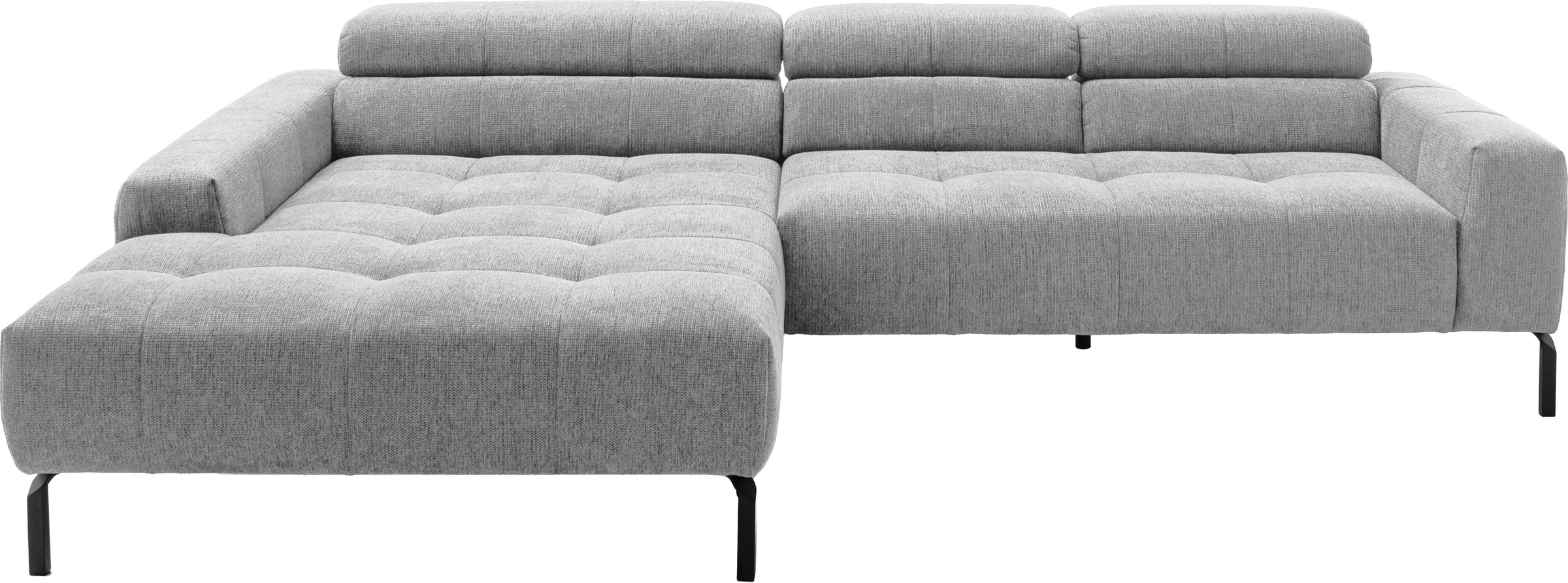 Home affaire Ecksofa "Claya Move, L-Form, Kopf- & Rückenverstellung, Breite 293 cm" Moderne Steppung, weicher Polsteraufbau & saugroboterfreundliche Höhe