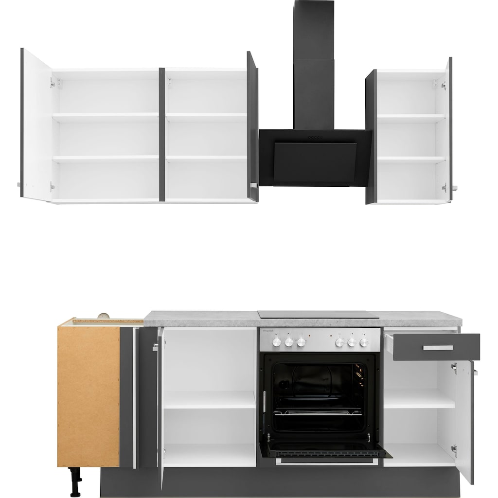 OPTIFIT Winkelküche »Parma«, mit E-Geräten, Stellbreite 215x175 cm