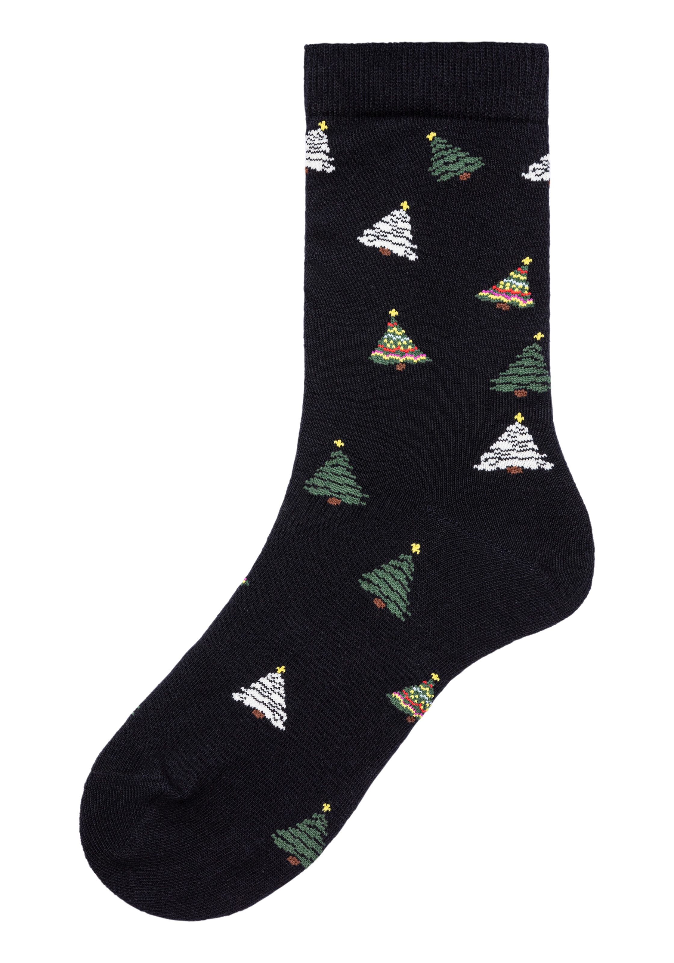 H.I.S Basicsocken, (Packung, 3 Paar), mit weihnachtlichen Motiven