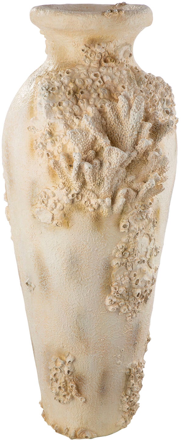 GILDE Bodenvase "Bodenvase Amphora Seychelles weiß H. 80,5 cm" günstig online kaufen