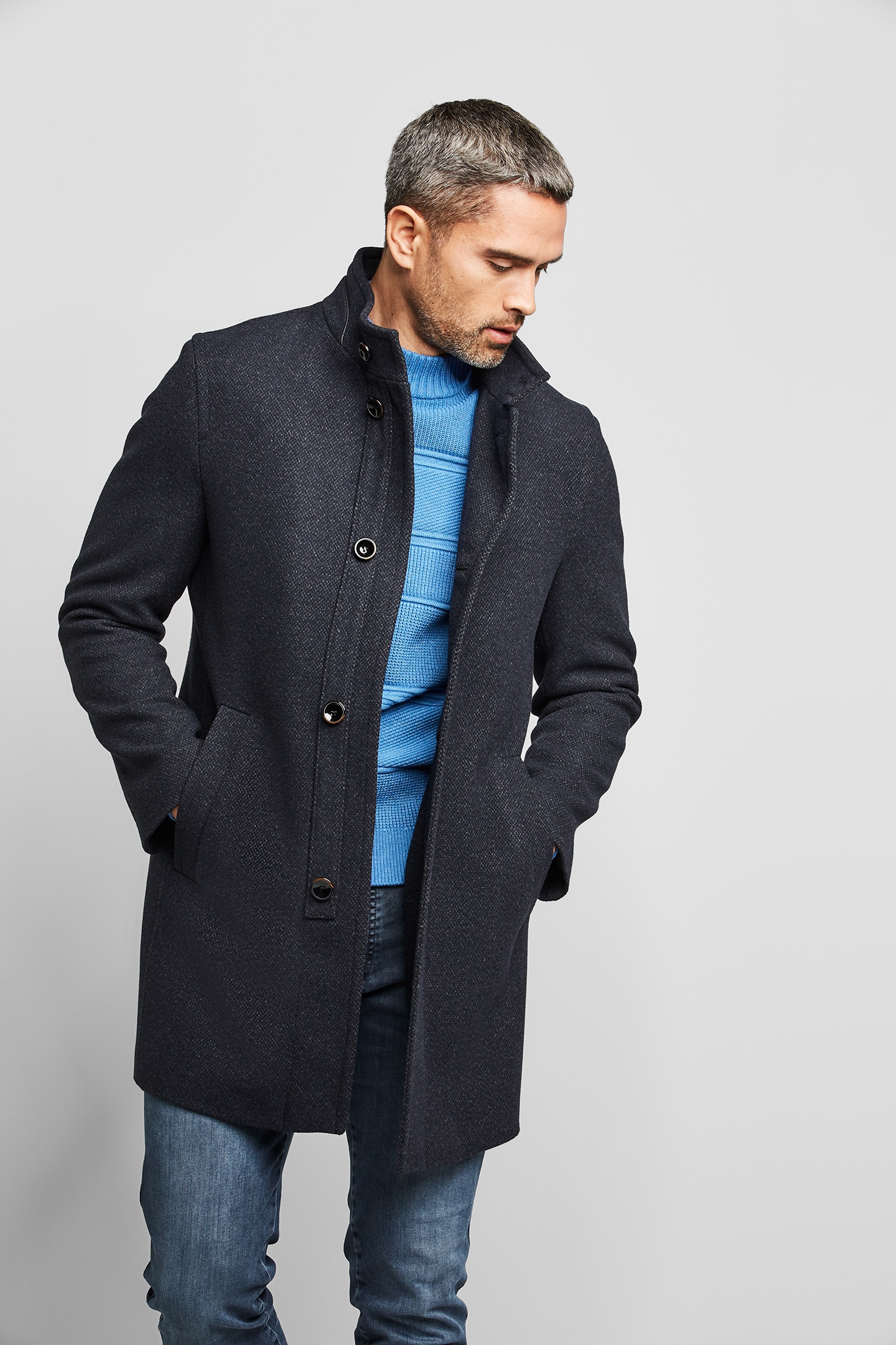 Bugatti Damen Kurzmantel Comfort Fit - Wollmix Mit Stretch Für Volle Bewegungsfreiheit