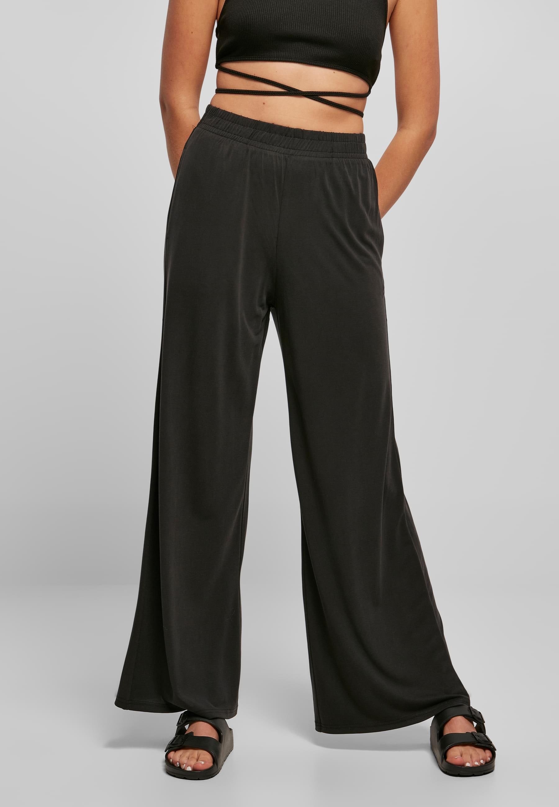 URBAN CLASSICS Stoffhose »Urban Classics Damen Ladies Modal Wide Leg Pants«, (1 tlg.)