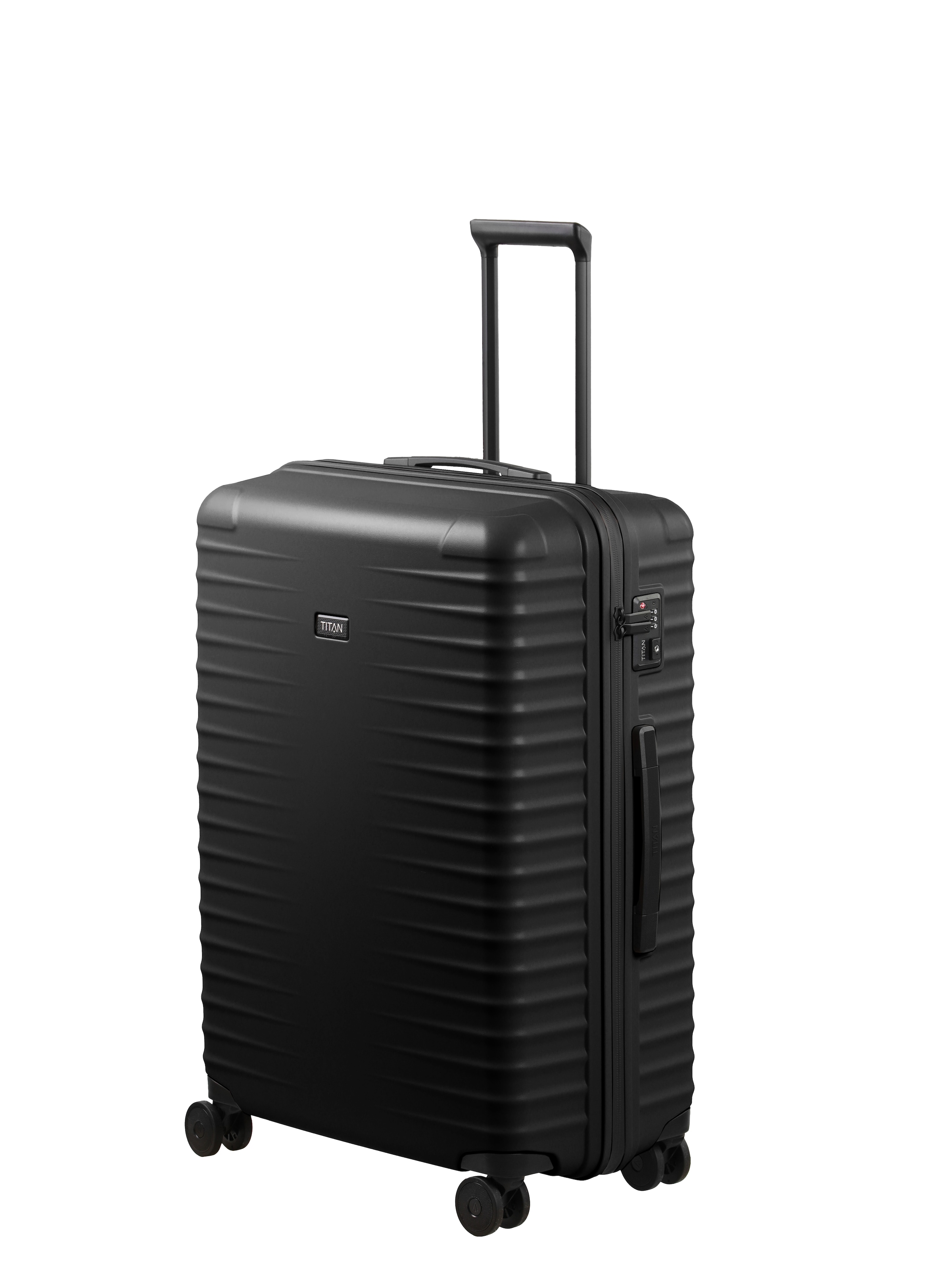 Trolley "UPGRADE Koffer Hartschale", TITAN - MADE IN GERMANY, schwarz, Polycarbonat, Koffer, mit kratzresistenter Oberfläche und cleverer