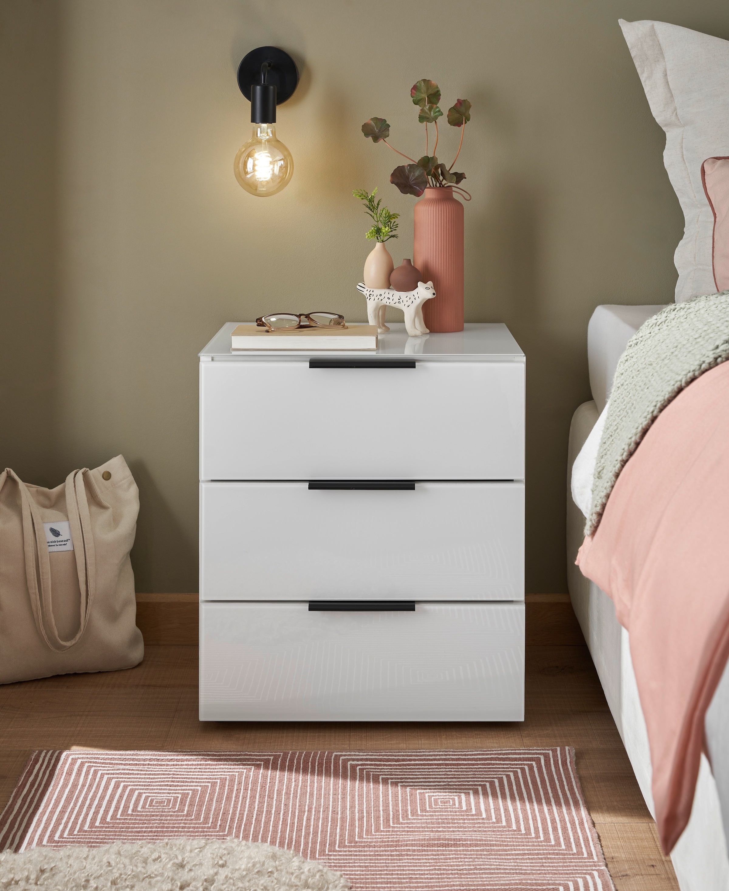 Schlafkontor Nachtkommode "Pari Nachtkonsole, Nachtschrank, Nachttisch" mit günstig online kaufen