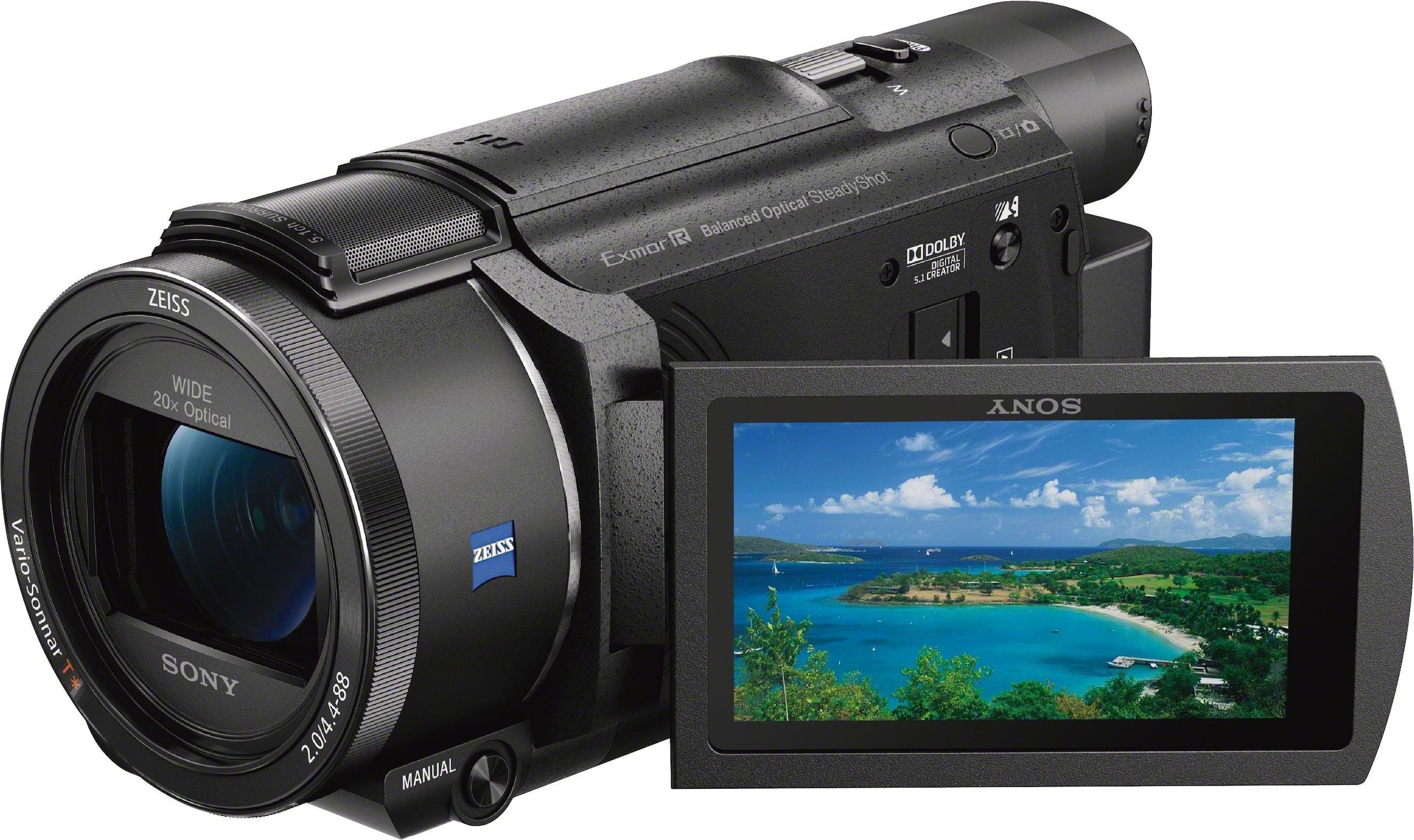 Sony Camcorder »FDRAX53.CEN«, 4K Ultra HD, NFC-WLAN (Wi-Fi), 20 fachx opt. Zoom