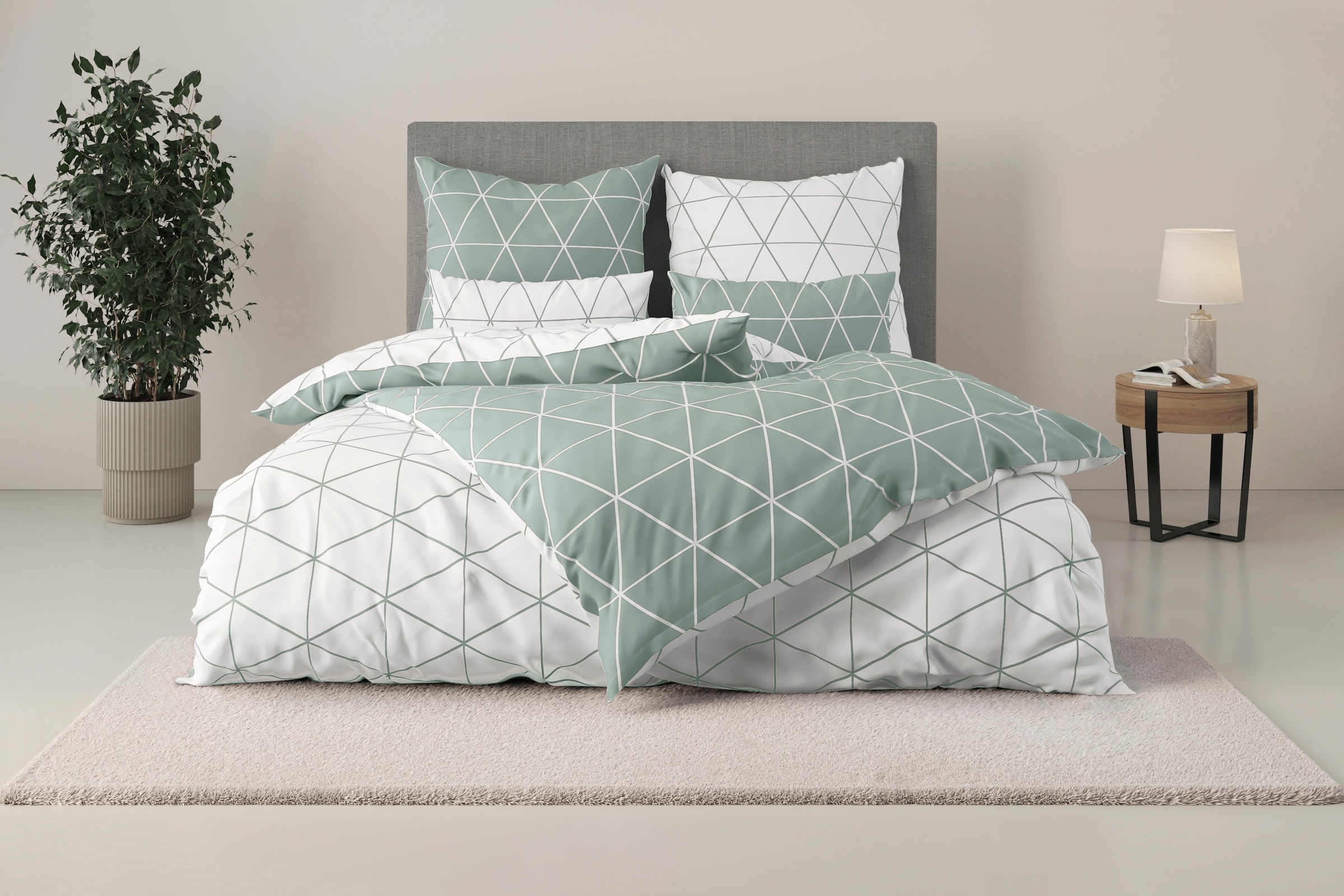 OTTO home Bettwäsche "Balsby" 2 Stk. in Gr. 135x200 oder 155x220 cm, 100% B günstig online kaufen