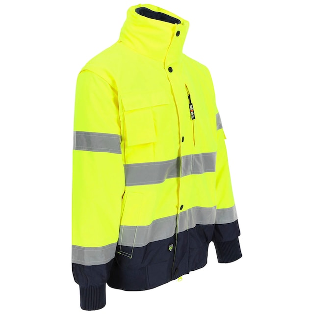 Herock Arbeitsjacke »Tarvos HIGH VIZ«, Mit herausehmbarem Fleece-Bodywarmer  und abnehmbaren Ärmeln und Kapuze online bestellen | BAUR