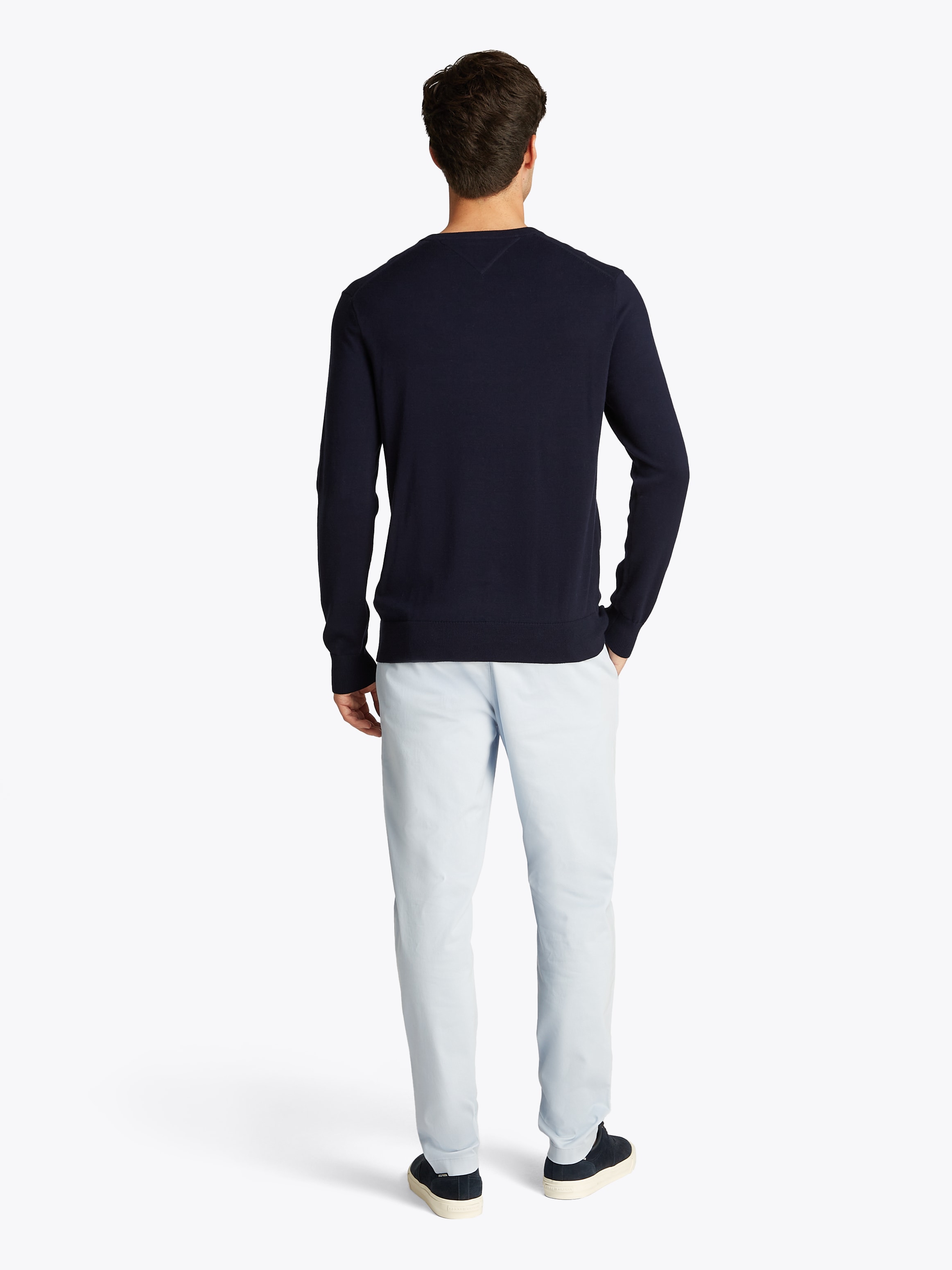 Tommy Hilfiger Strickpullover »ESSENTIAL COTTON V NECK«