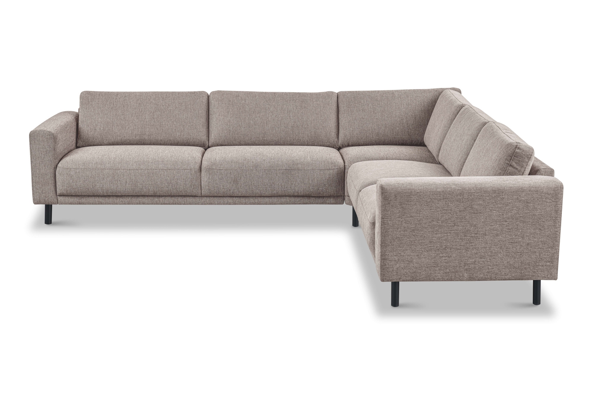 Home affaire Ecksofa »Sveeva, L-Form, B.288 cm, schwarze Metallfüße« langlebiger Webstoff, mit Wellenunterfederung, viele Farben