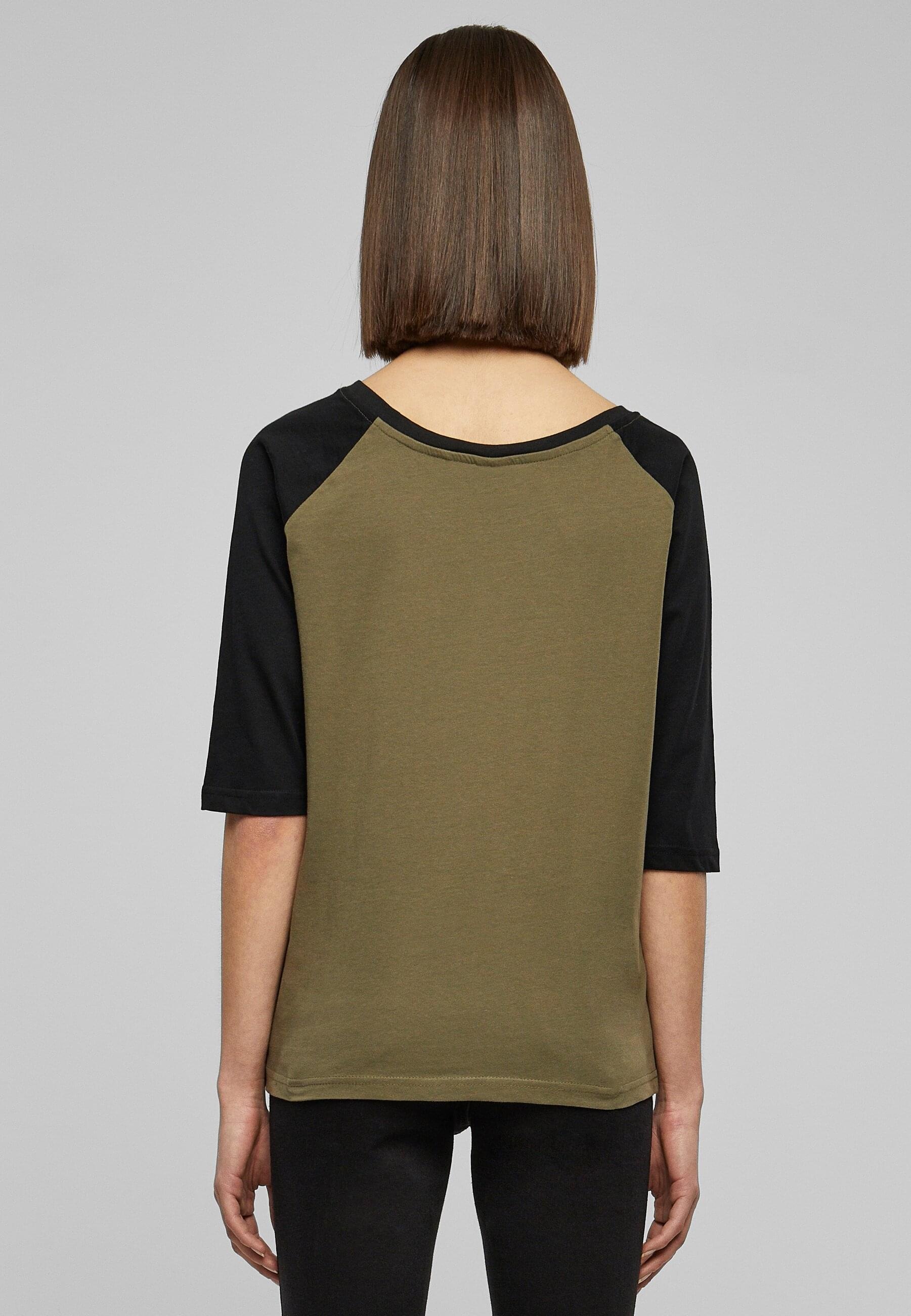 URBAN CLASSICS Kurzarmshirt »Urban Classics Damen Ladies 3/4 Contrast Raglan Tee«, (1 tlg.)