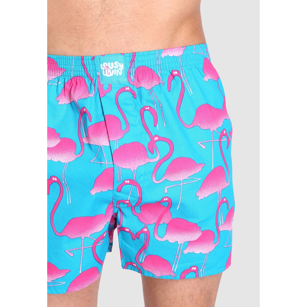 Lousy Livin Boxershorts »Flamingo«, mit trendigem Flamingo-Print