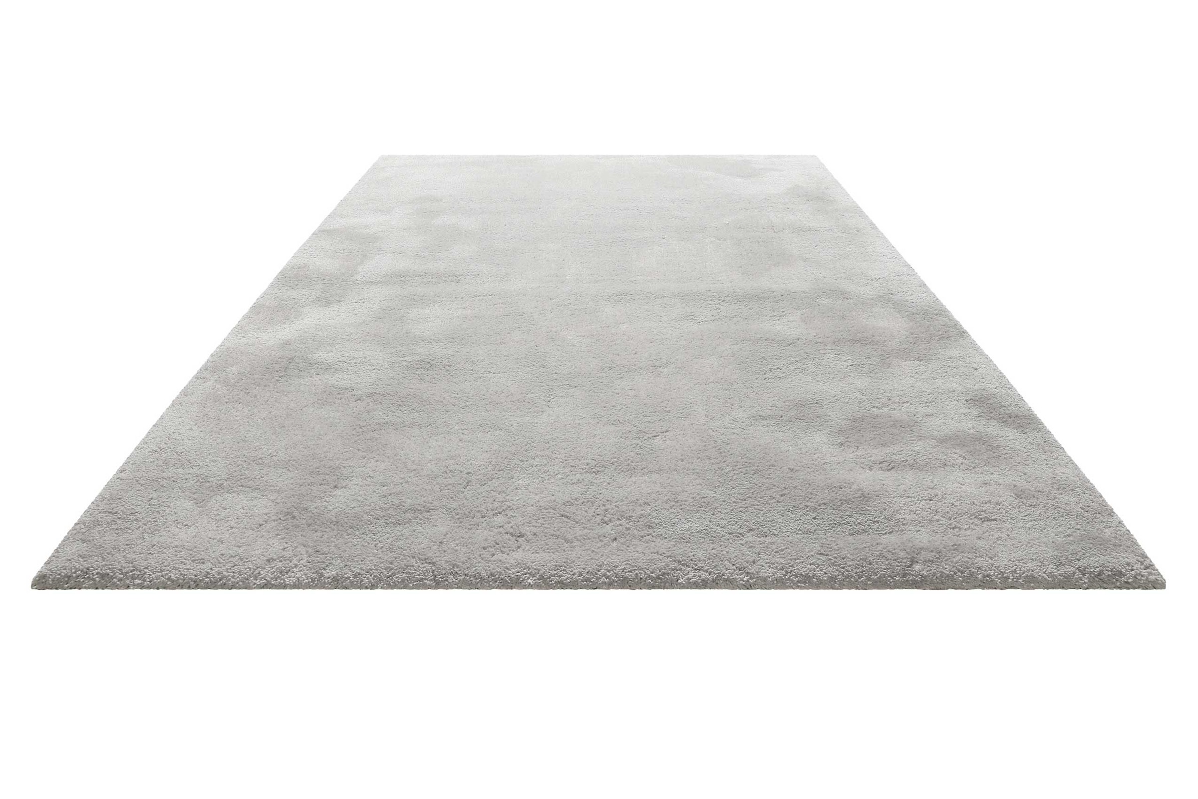 Teppich HOMIE LIVING "Pisa", grau (hellgrau), B:70cm H:25mm L:140cm, Polyester, Teppiche, Teppich, Hochflor, Microfaser, uni, weich, Shaggy, Wohnzimmer, Schlafzimmer 2