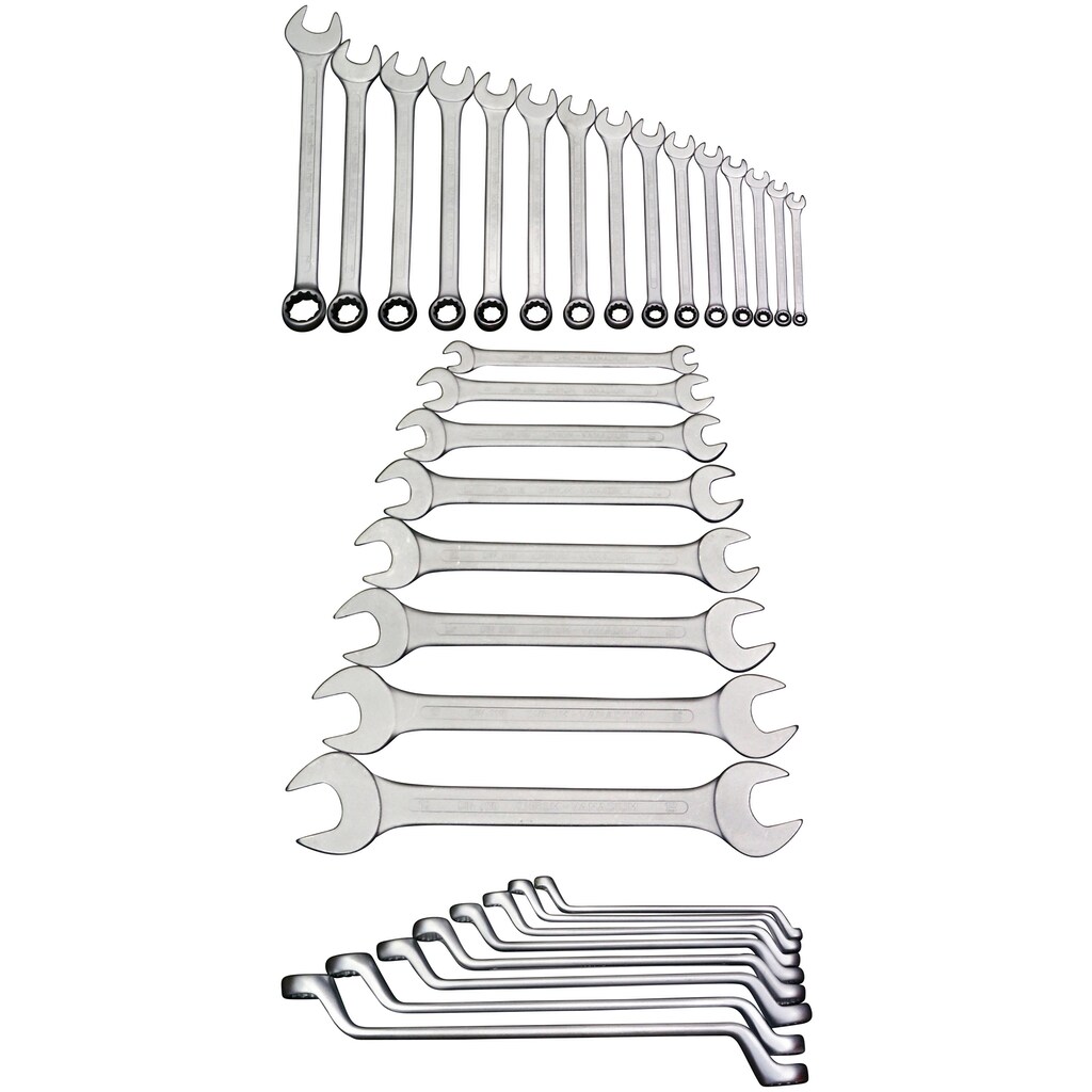 FAMEX Gabel- und Ringschlüssel »13441-31 Ringmaulschlüssel Satz«, (Set, 31 St.), aus CV-Stahl