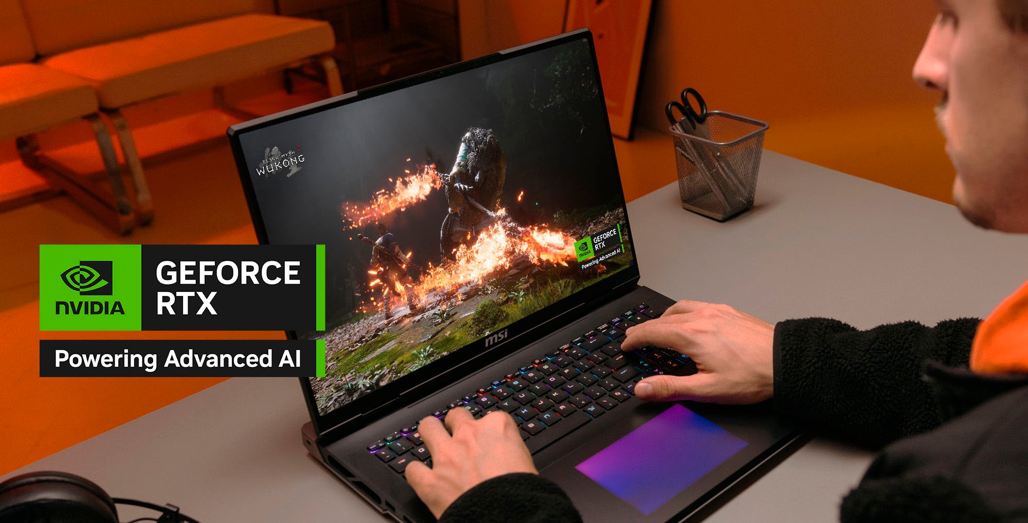 MSI Gaming-Notebook »Titan 18 HX AI A2XWJG-656«, 45,8 cm, / 18 Zoll, Intel, Core Ultra 9, GeForce RTX 5090, 2000 GB SSD