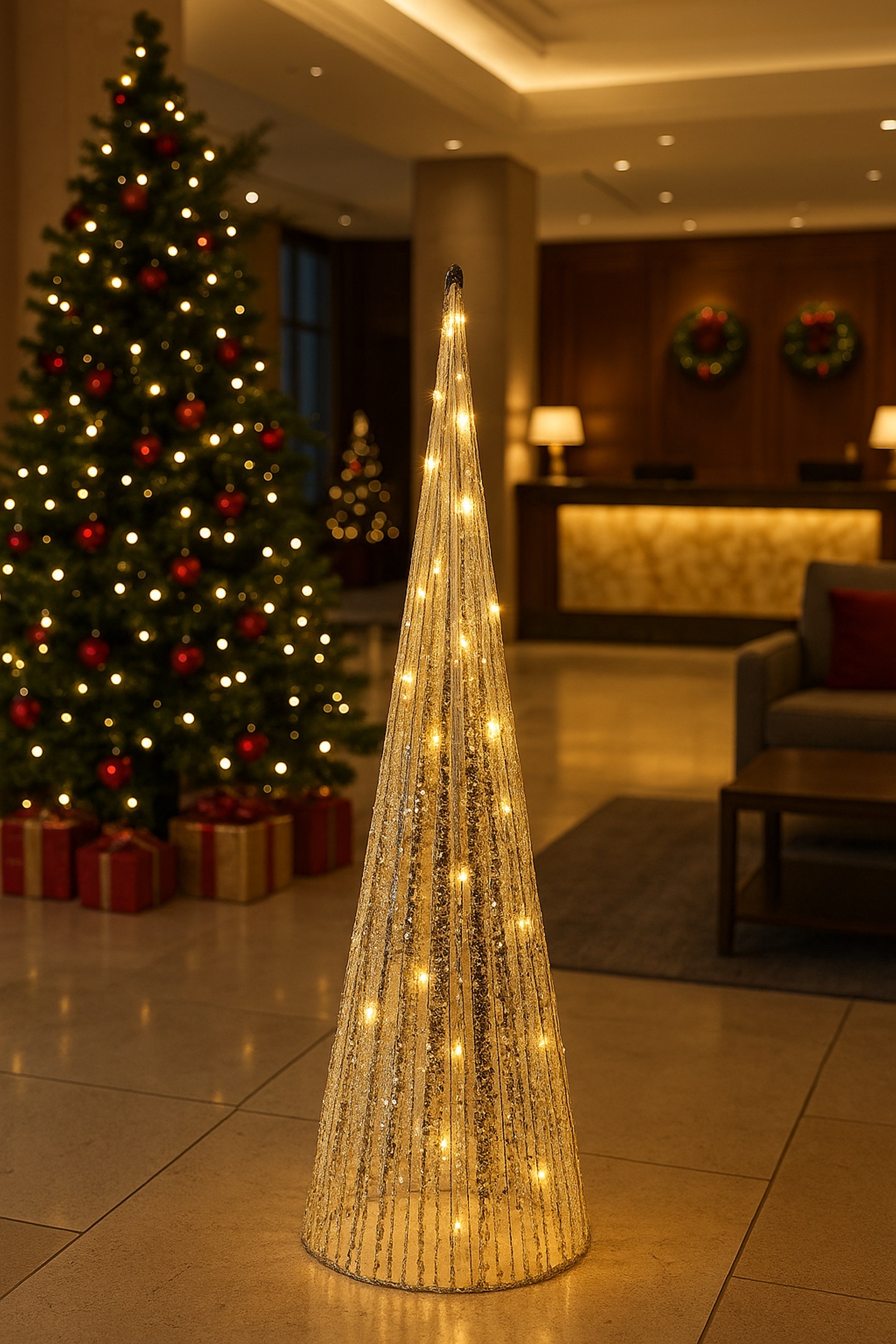 I.GE.A. LED-Dekofigur "LED-Weihnachtspyramide" mit Timer Leuchtpyramide Wei günstig online kaufen