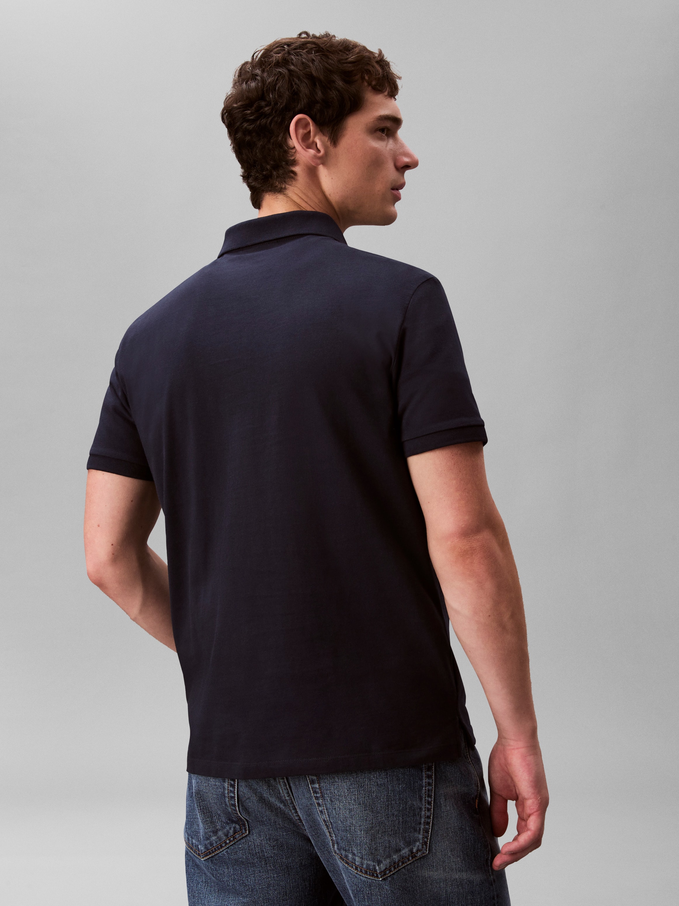 Thumbnail - Calvin Klein Jeans Poloshirt "CLASSIC MONOGRAM" normale Passform, basic, Logostickerei