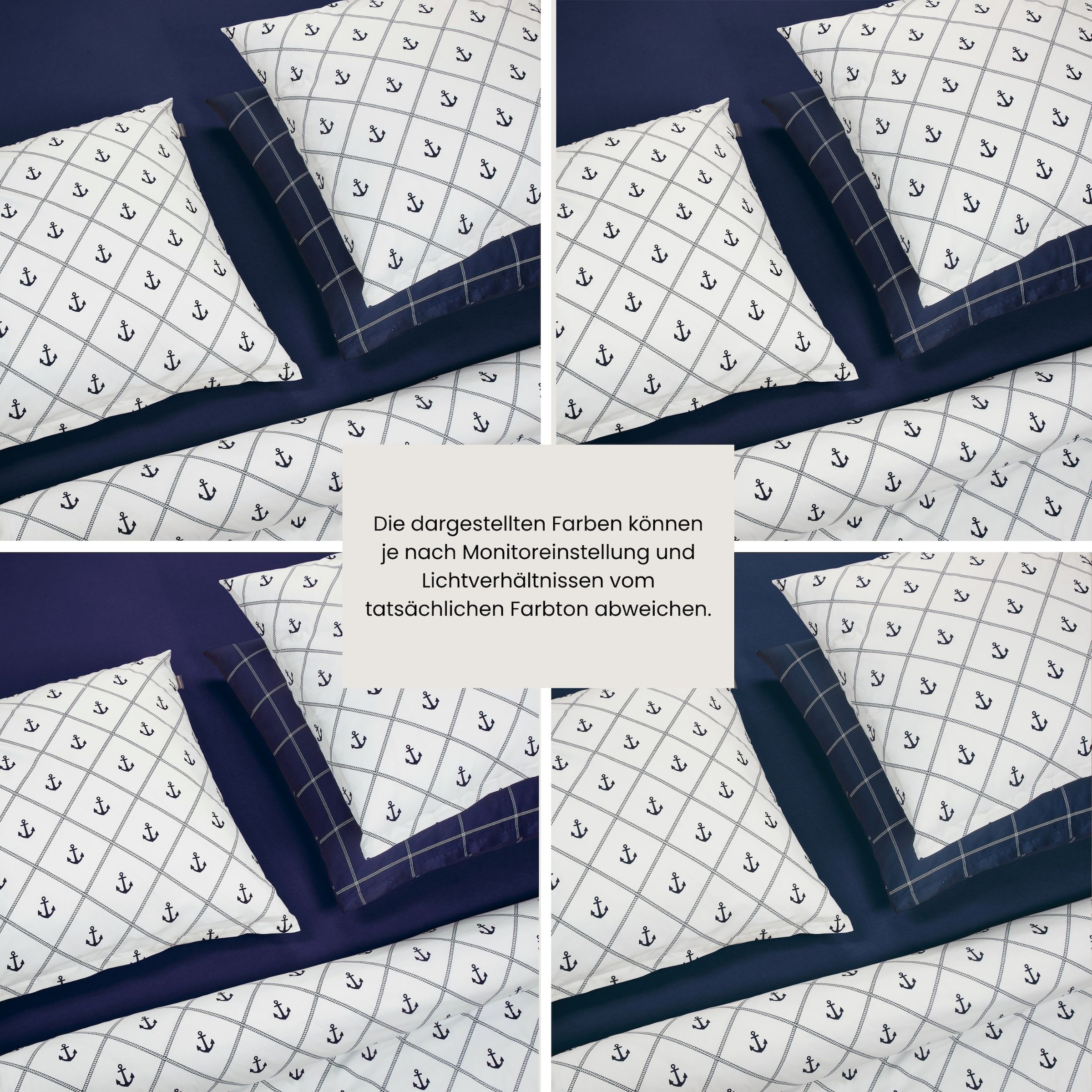 Schiesser Bettwäsche »Nola aus weicher Baumwolle in martitimem Look« 2 Stk. OEKO-TEX® MADE IN GREEN