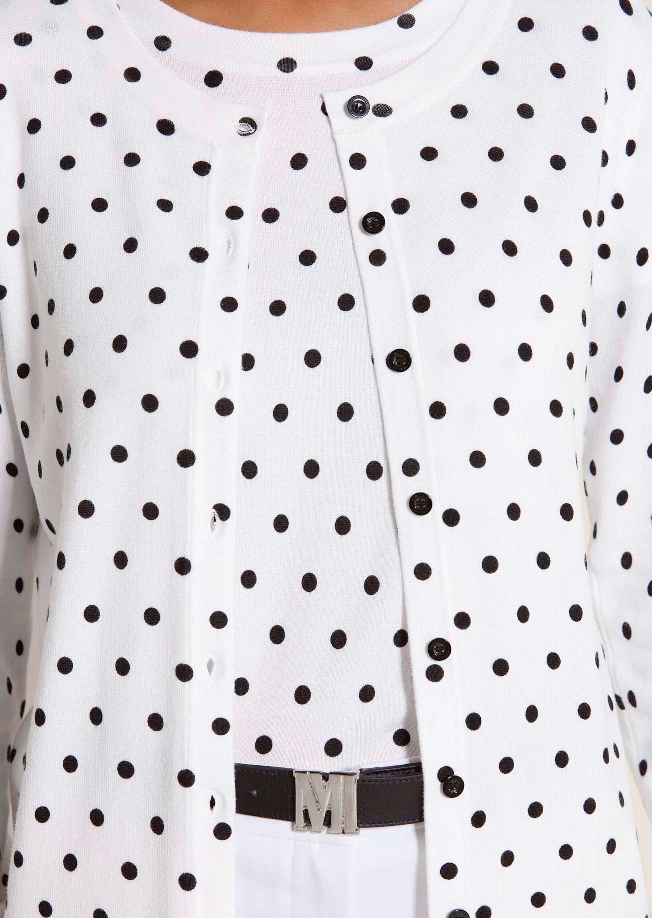 MADELEINE Strickjacke »Cardigan Langarm Strickjacke mit Knopfleiste, Punktmuster« Punkteprint