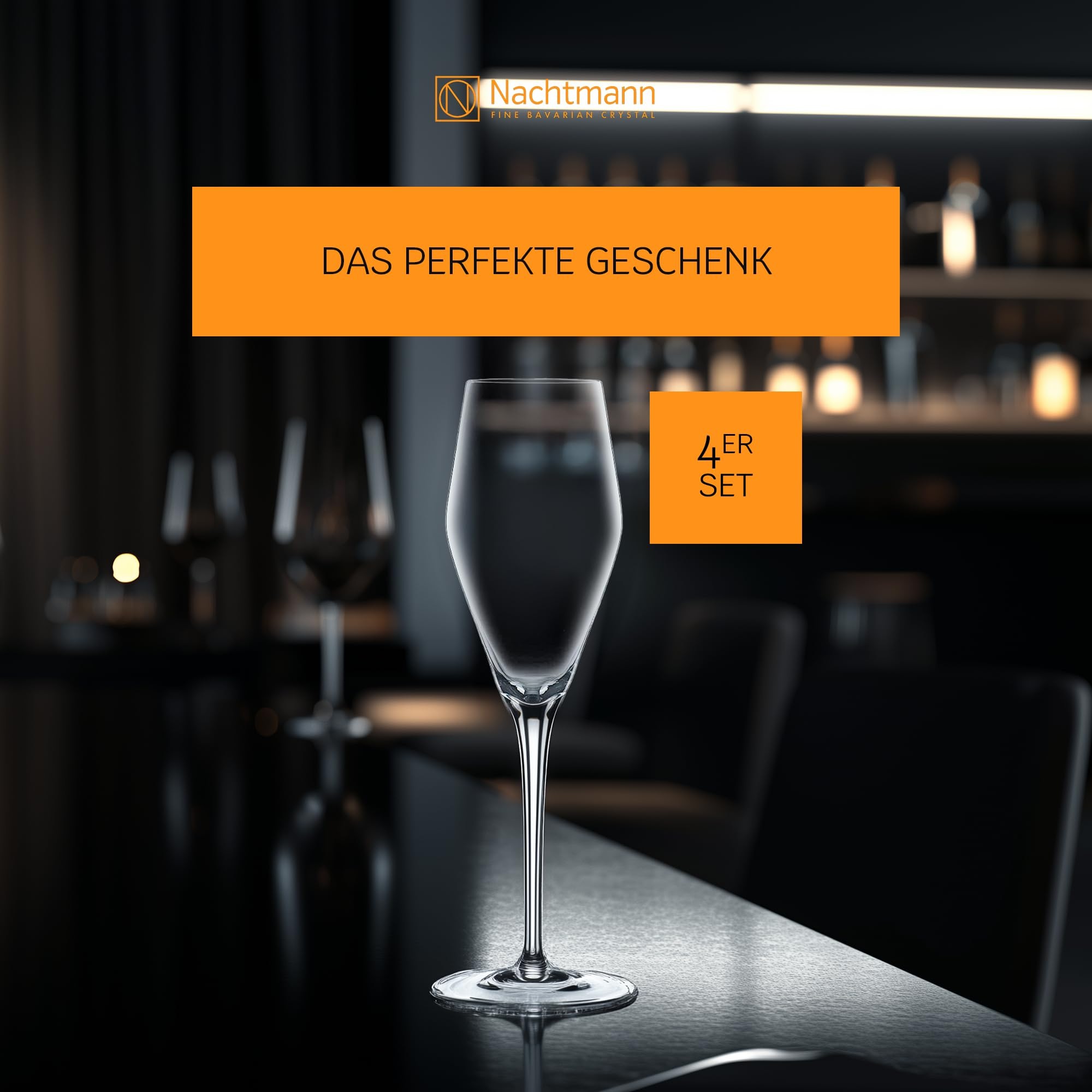Nachtmann Champagnerglas »Champagnergläser ViNova 280 ml 4er Set transparent«
