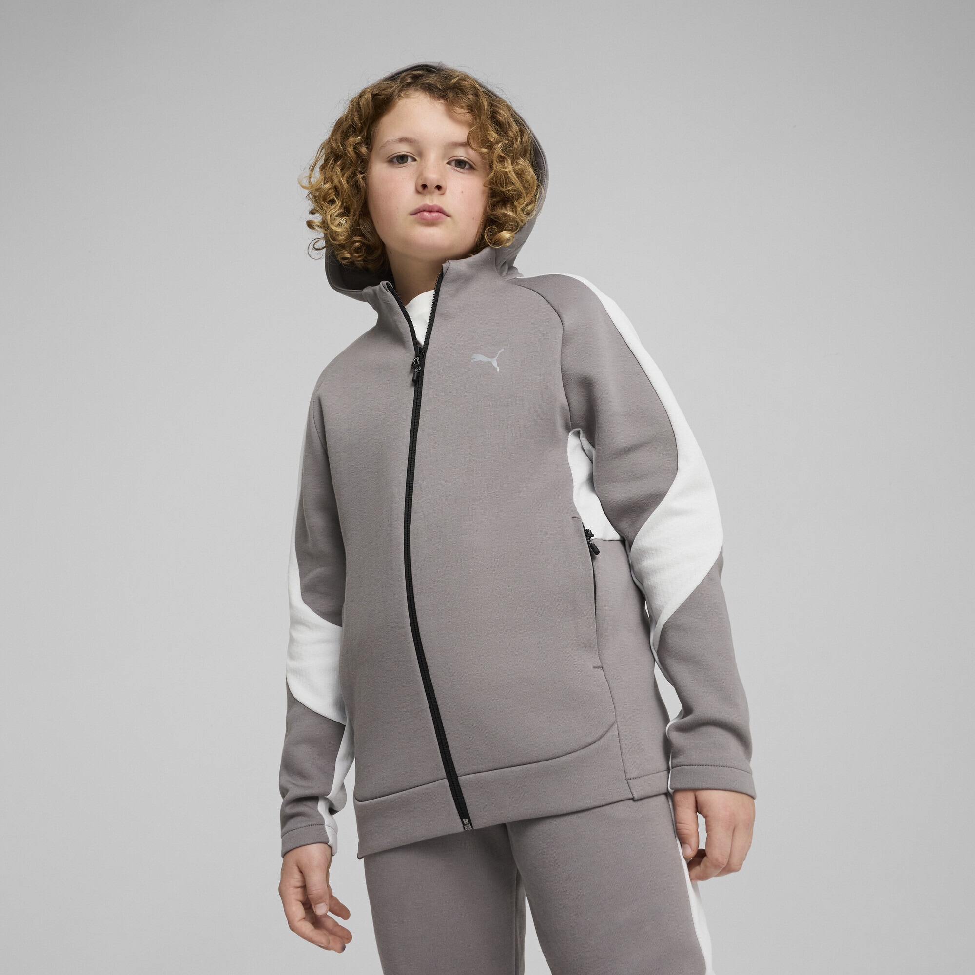 PUMA Sweatjacke »EVOSTRIPE Hoodie mit durchgehendem Reißverschluss Jungen«