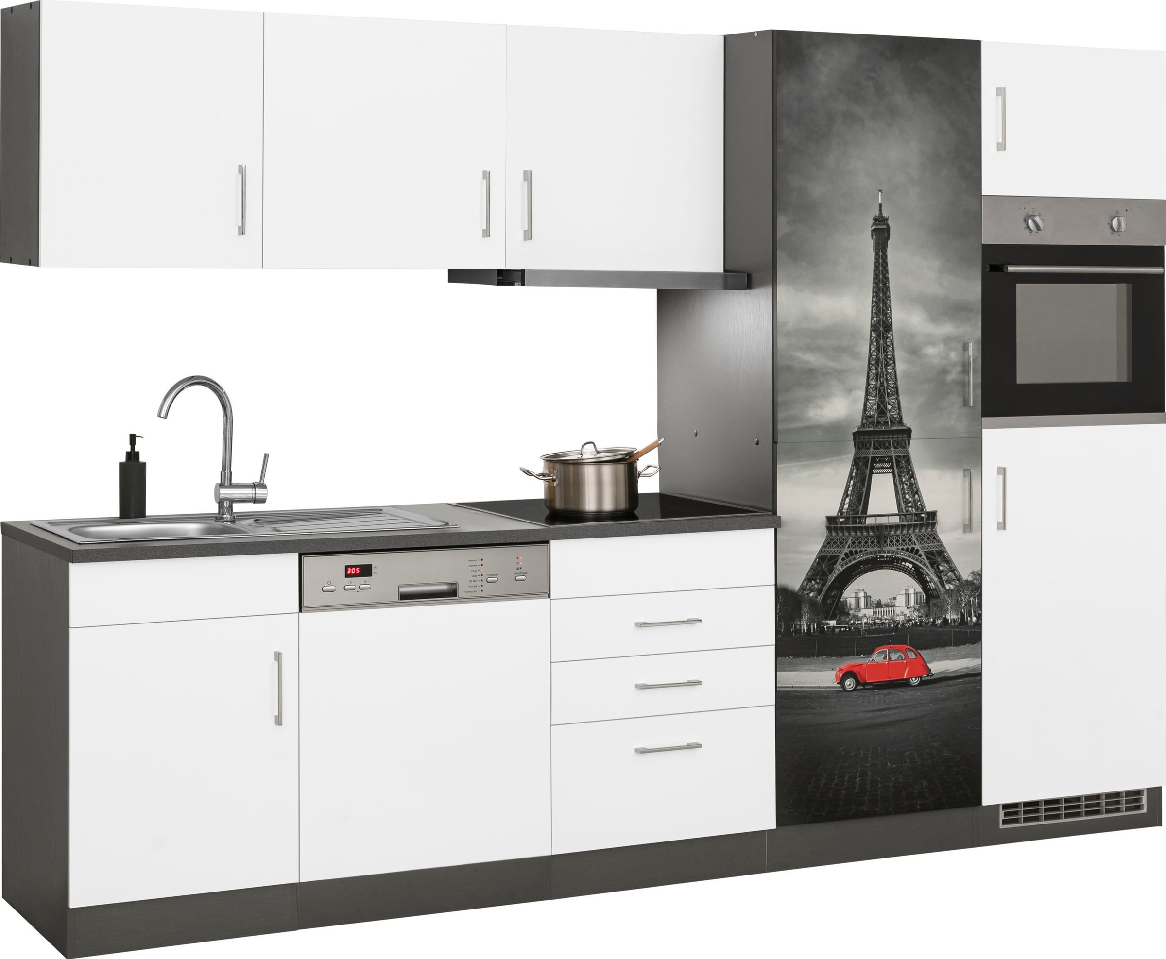 KOCHSTATION Küchenzeile "KS-Paris – Küchen mit einzigartigen Fotomotiven au günstig online kaufen