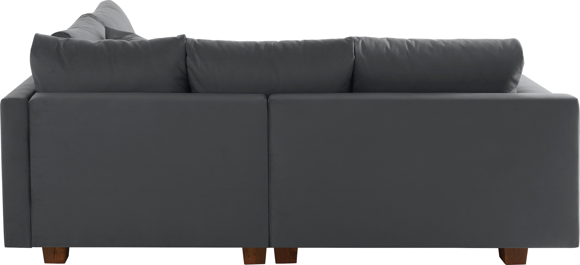 Home affaire Ecksofa »Rice L-Form inkl. Hocker«, (Set, mit Hocker), mit Bonnellfederkern, Hocker & Kissen, Ottomane beidseitig montierbar